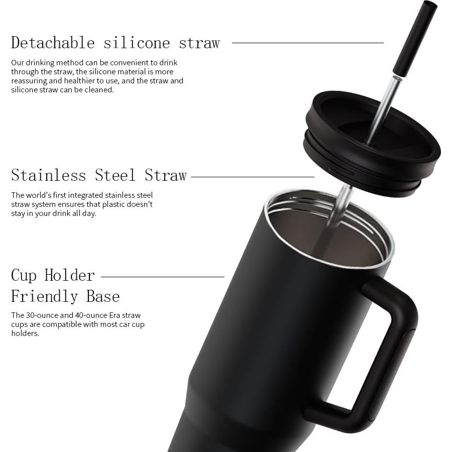 Taza de viaje ZZT 40 oz acero inoxidable a prueba de fugas