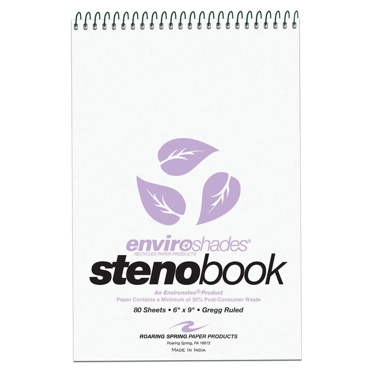 Cuadernos Steno ROARING SPRING Orquídea 80 Hojas Paquete 4
