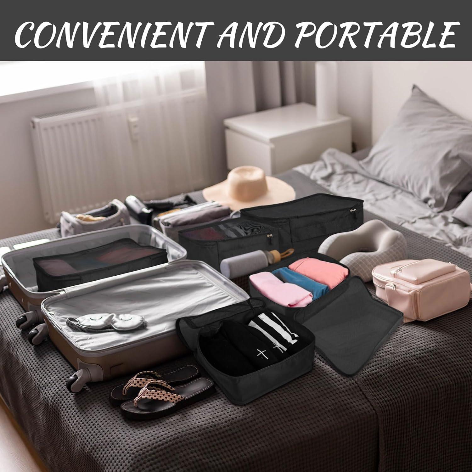 Cubos de Empaque Silkfly 12 Pcs Organizador de Viaje Negro