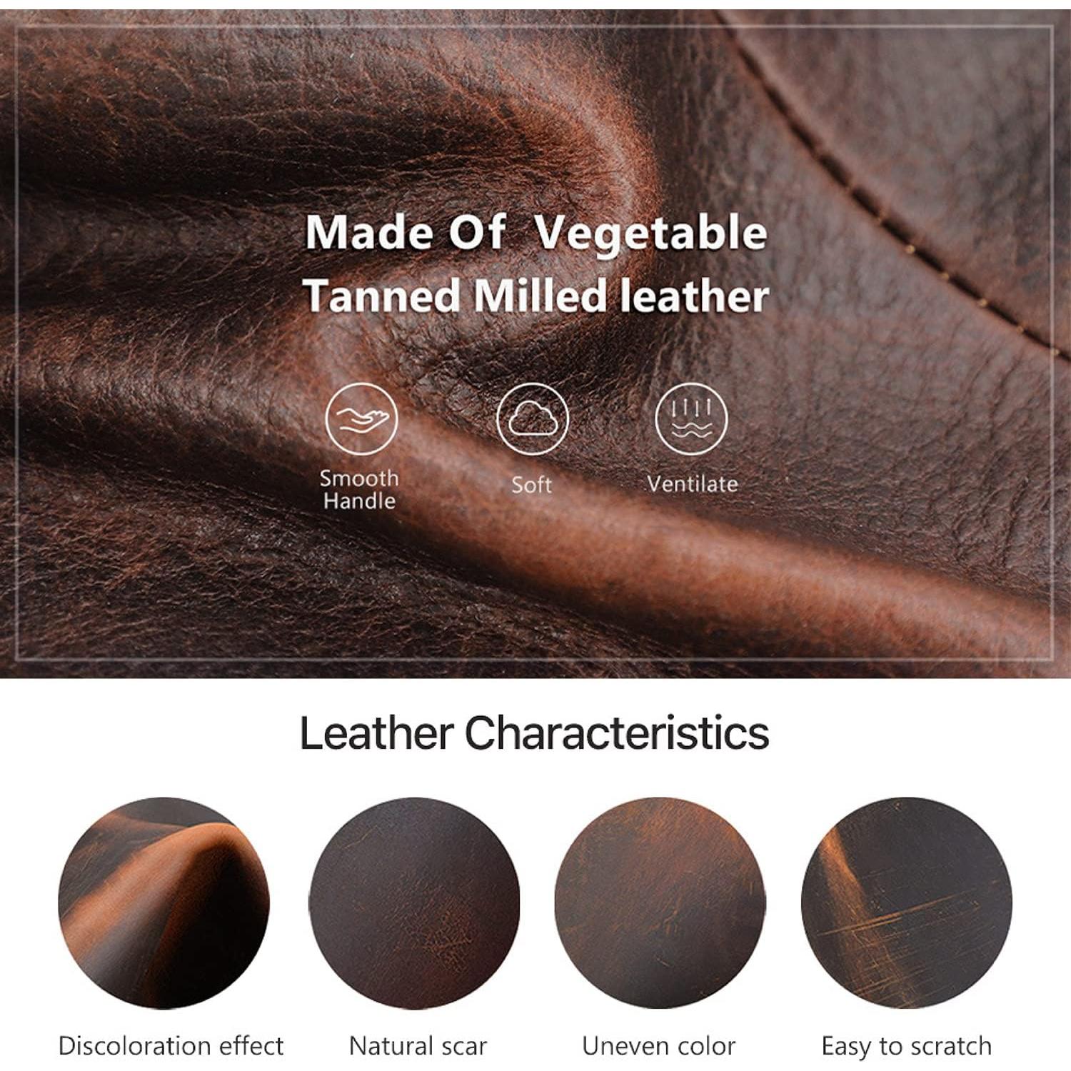 Estuche Organizador Electrónico CataPurus Cuero Vintage 20.6x12.4cm