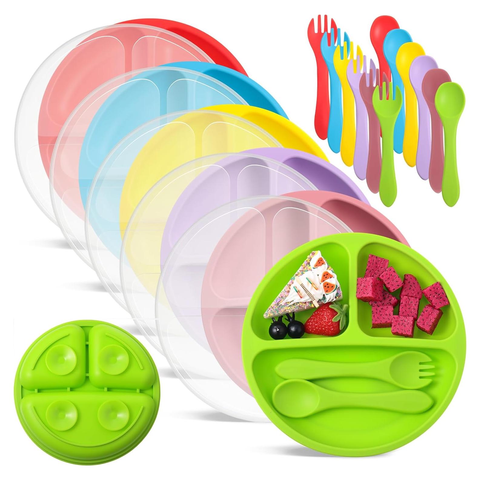 Set de Platos de Silicona Meanplan para Niños 6 Piezas