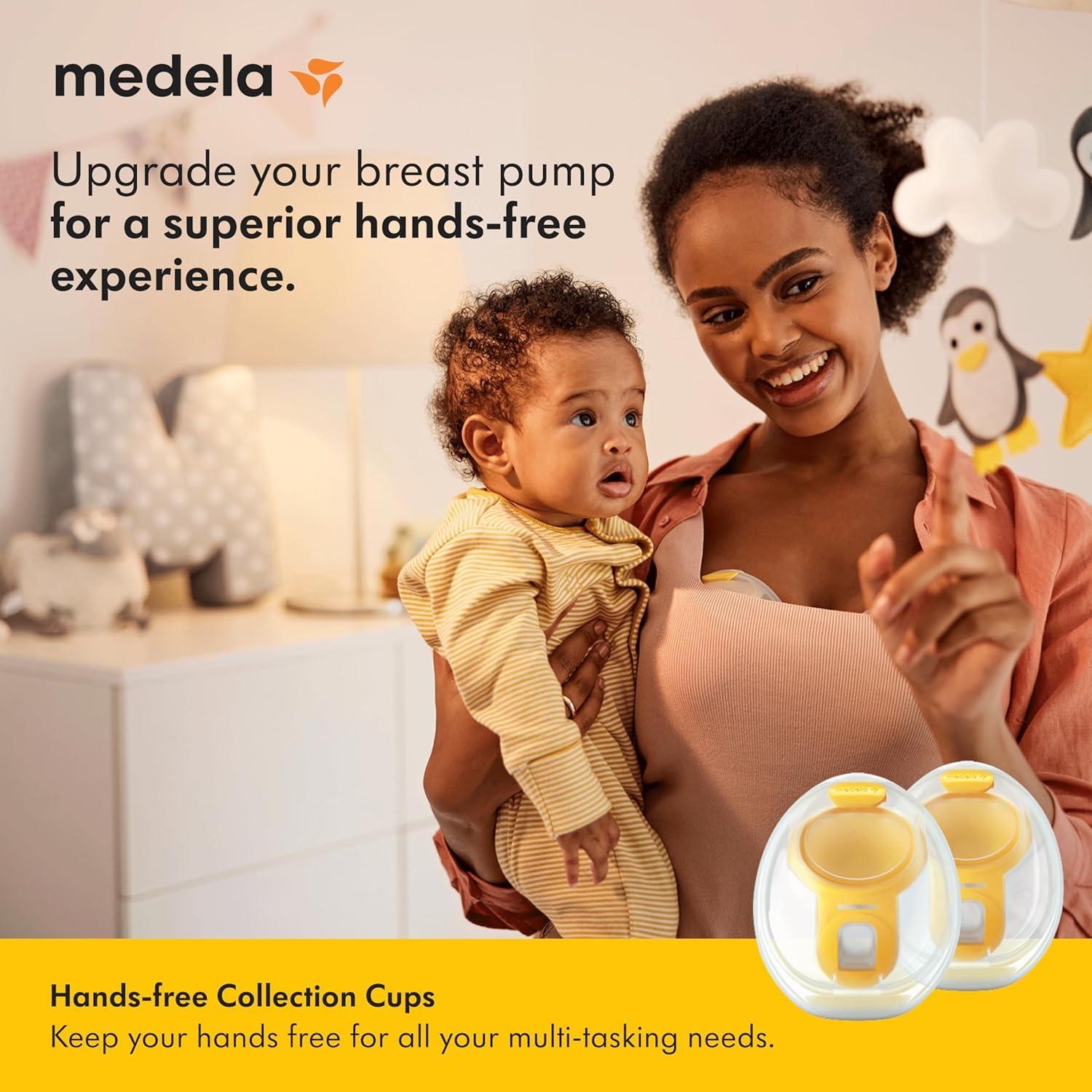 Tazas de Colección Manos Libres Medela - 2 Unidades, Compatibles con Bombas