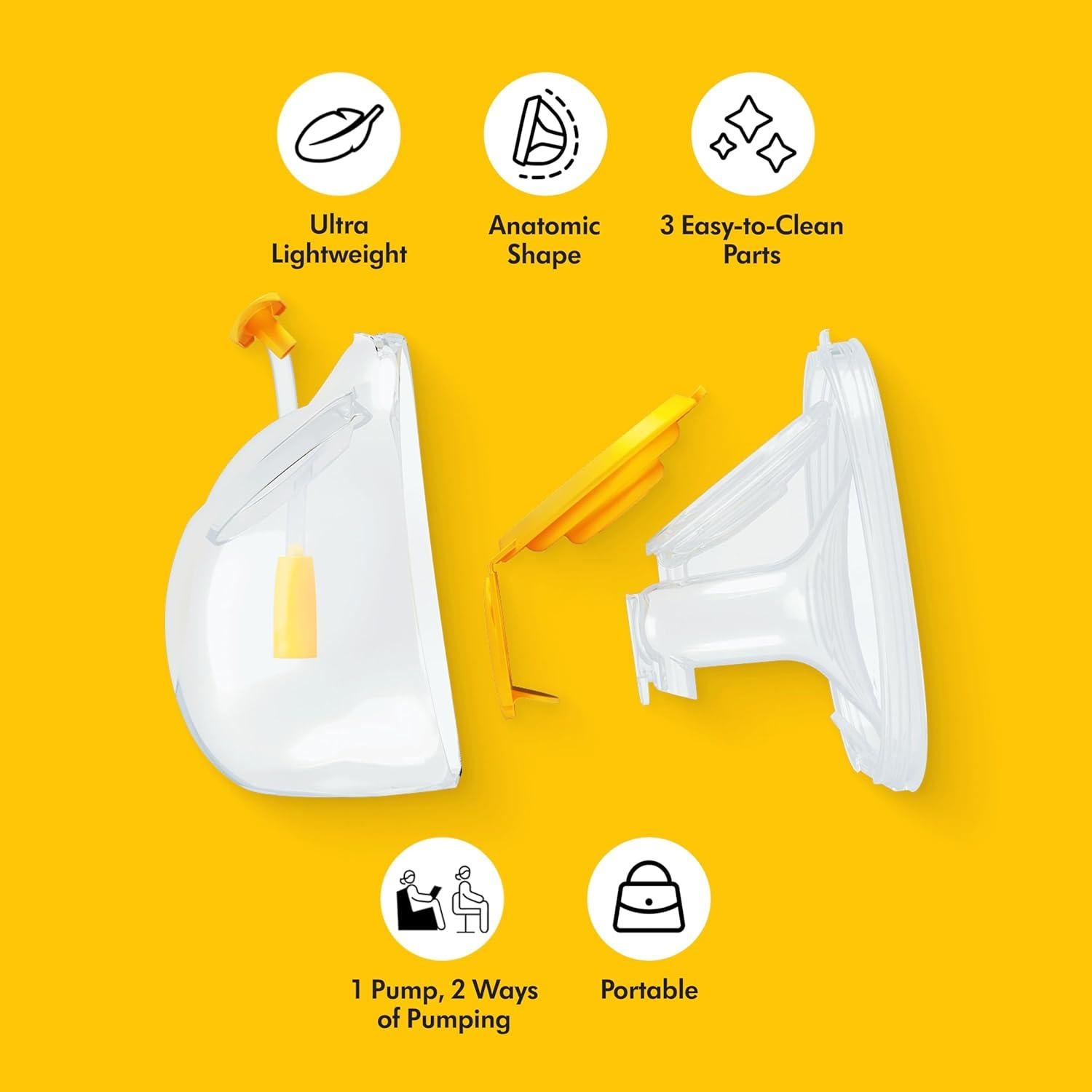 Tazas de Colección Manos Libres Medela - 2 Unidades, Compatibles con Bombas