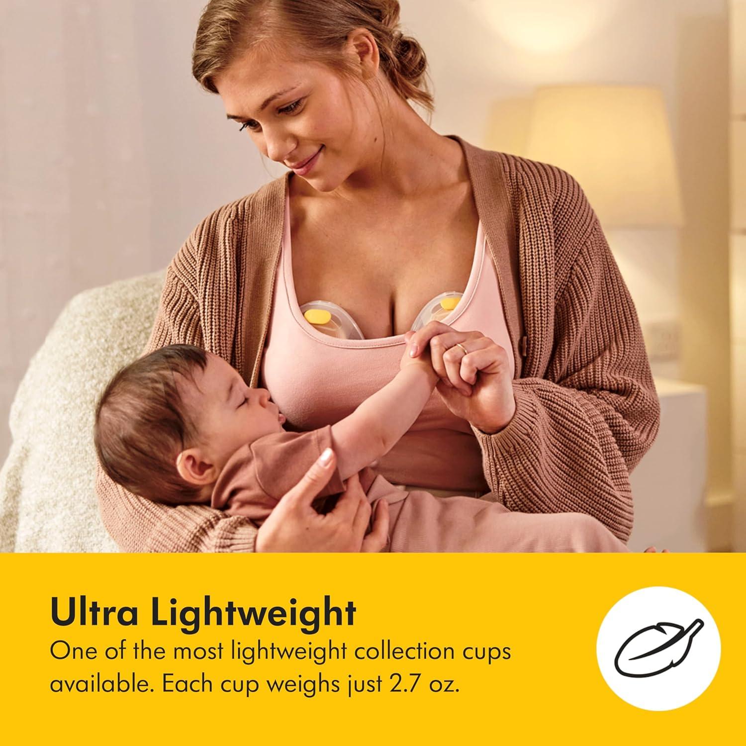 Tazas de Colección Manos Libres Medela - 2 Unidades, Compatibles con Bombas