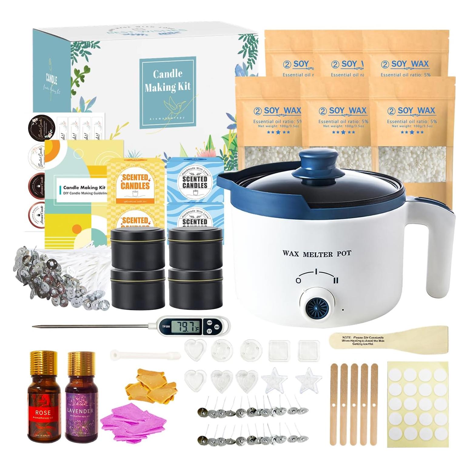 Kit de Fabricación de Velas KQU 0.6 kg con Olla Derretidora