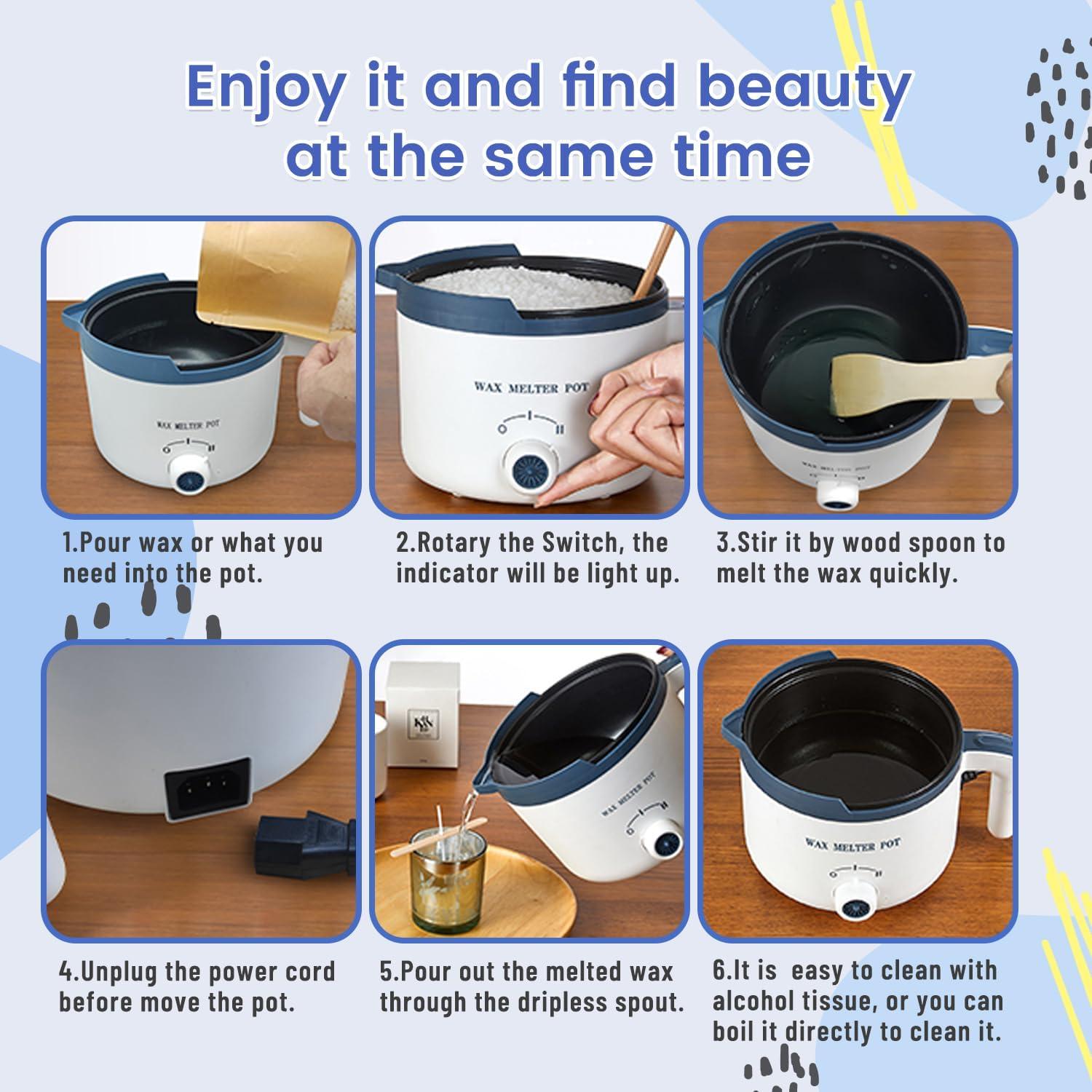 Kit de Fabricación de Velas KQU 0.6 kg con Olla Derretidora