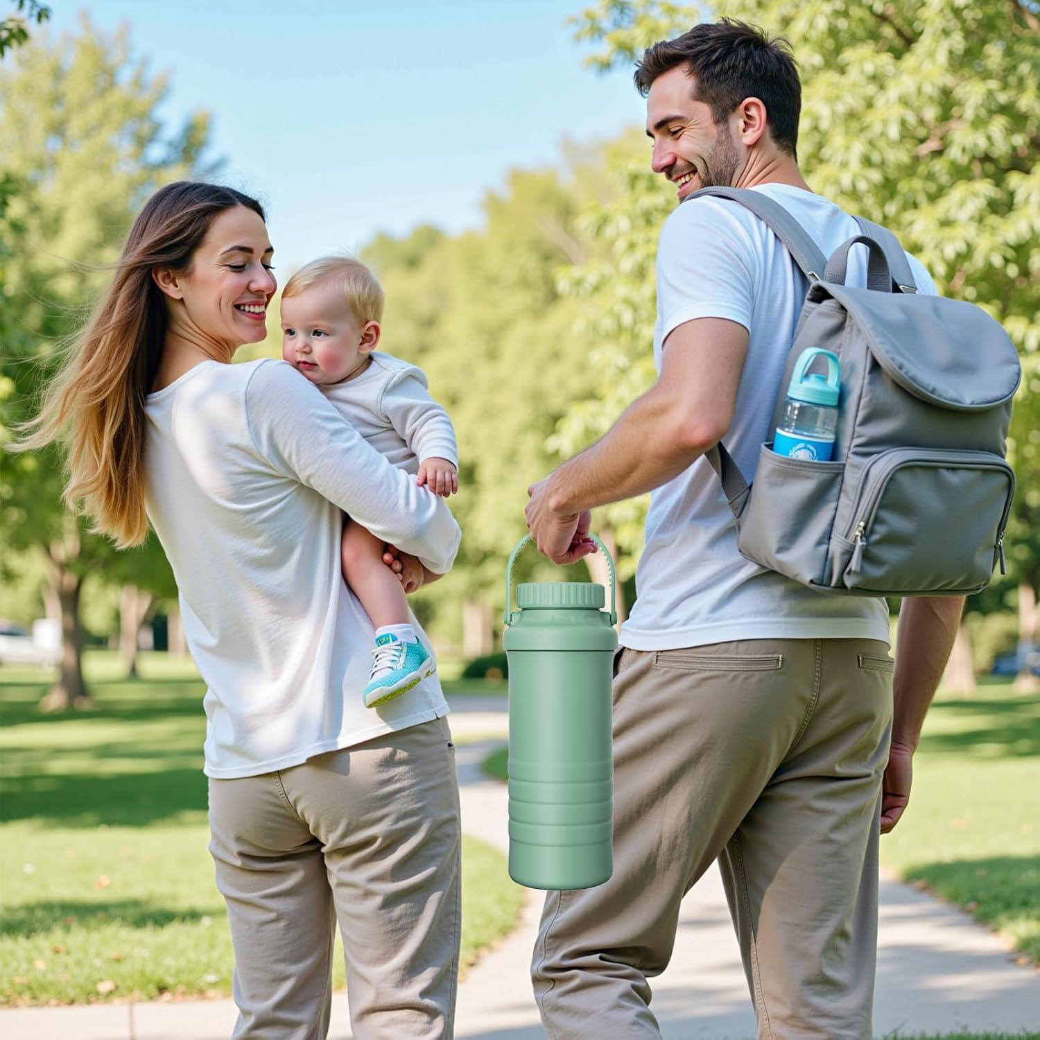 Enfriador de Leche Materna IHOLYLIVE 22oz Verde - 24h Frescura