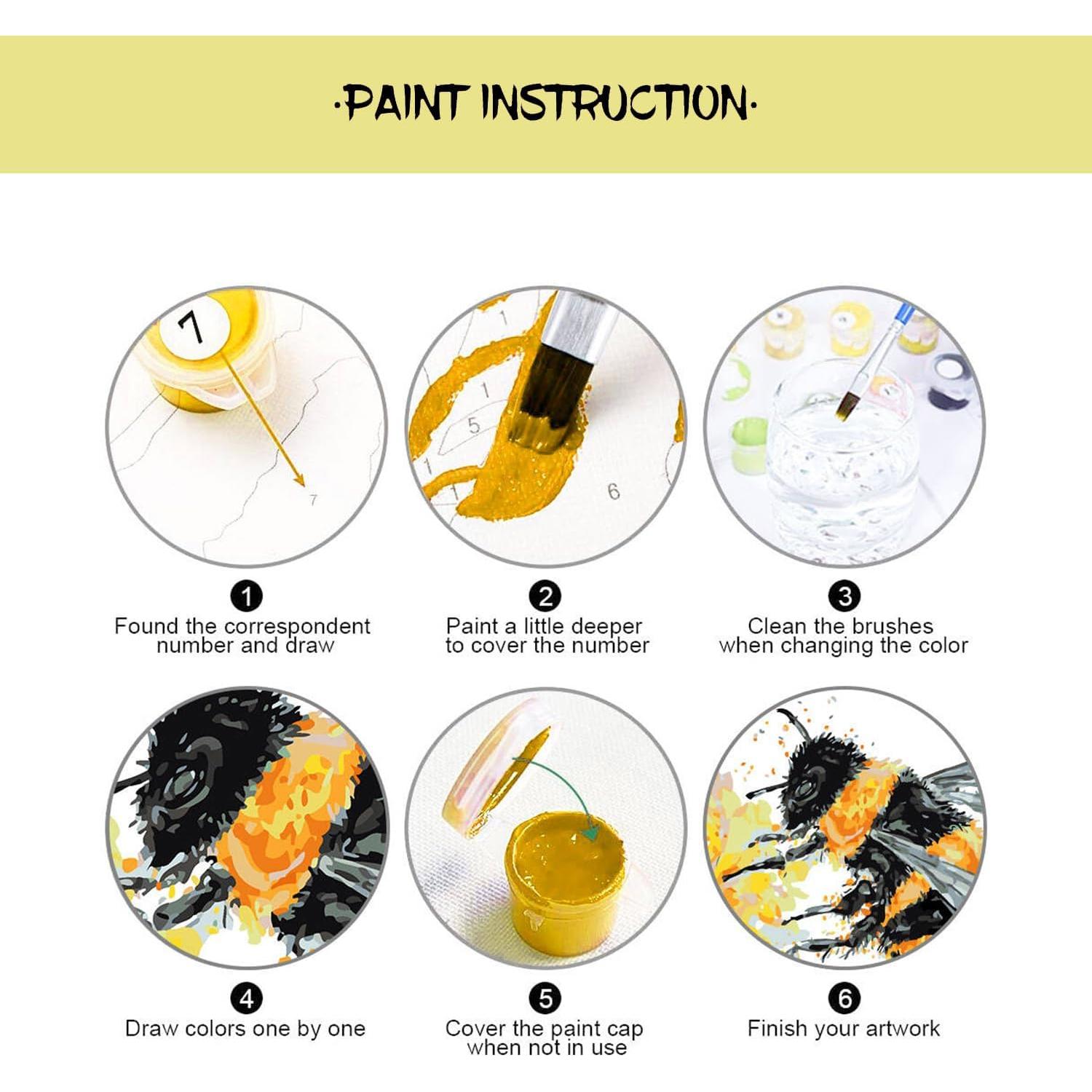 Kit de Pintura por Números CHWGLFGG Cocina Festiva 40x40 cm