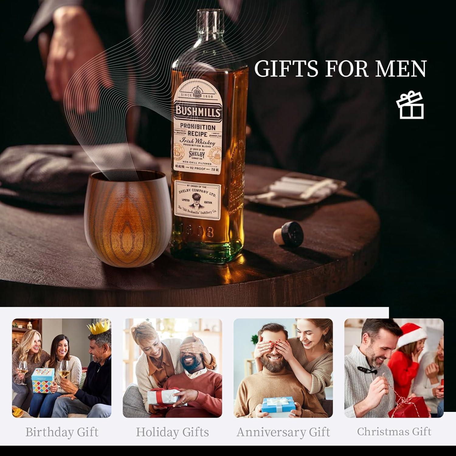 Vaso de Whisky de Madera DONJOP 10 OZ (0.29 L) Artesanal