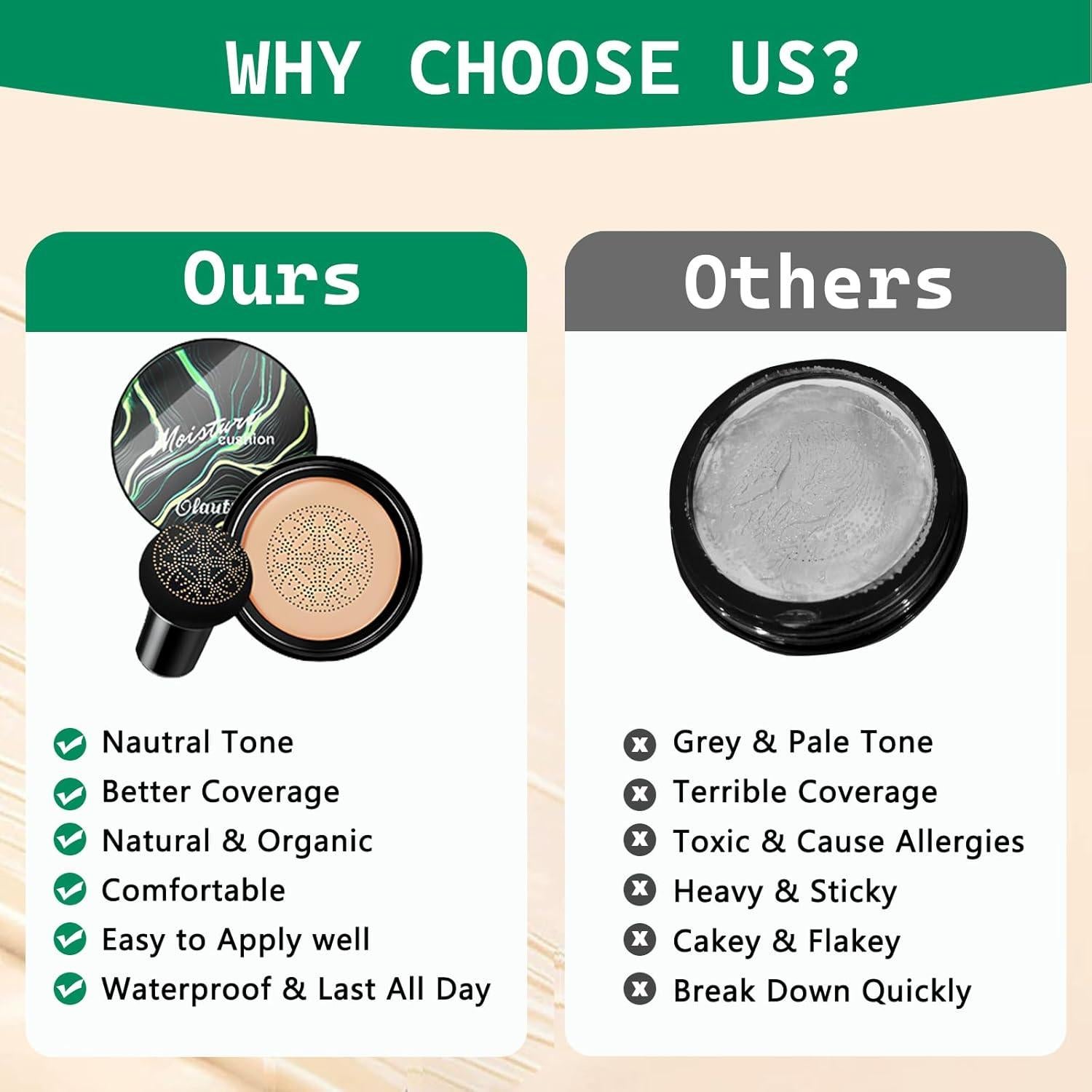 Crema CC Moisture Cushion Olauty 100g Piel Madura Tono 02#