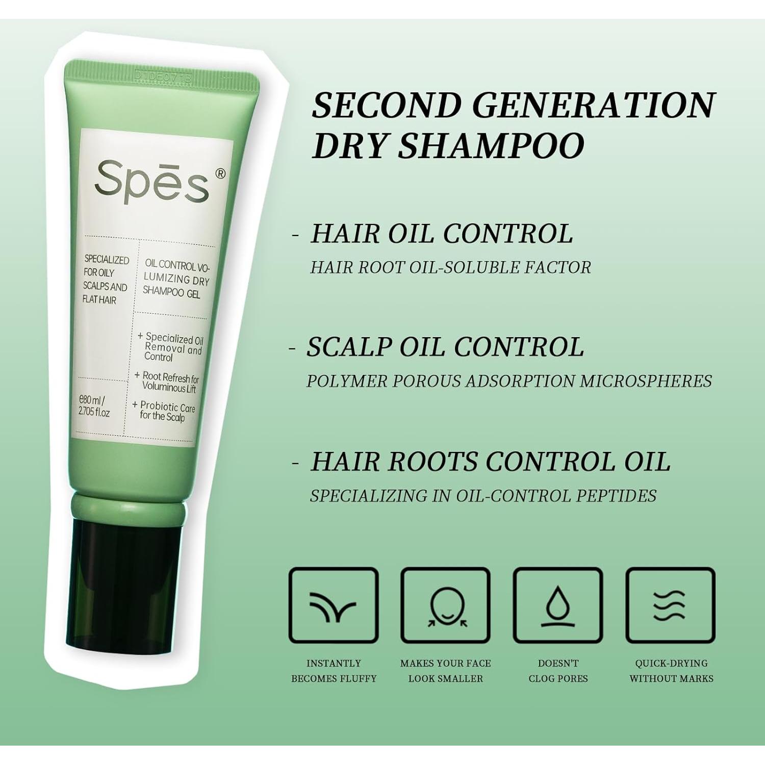 Gel Voluminizador de Champú Seco Spes 25ml Control Aceite