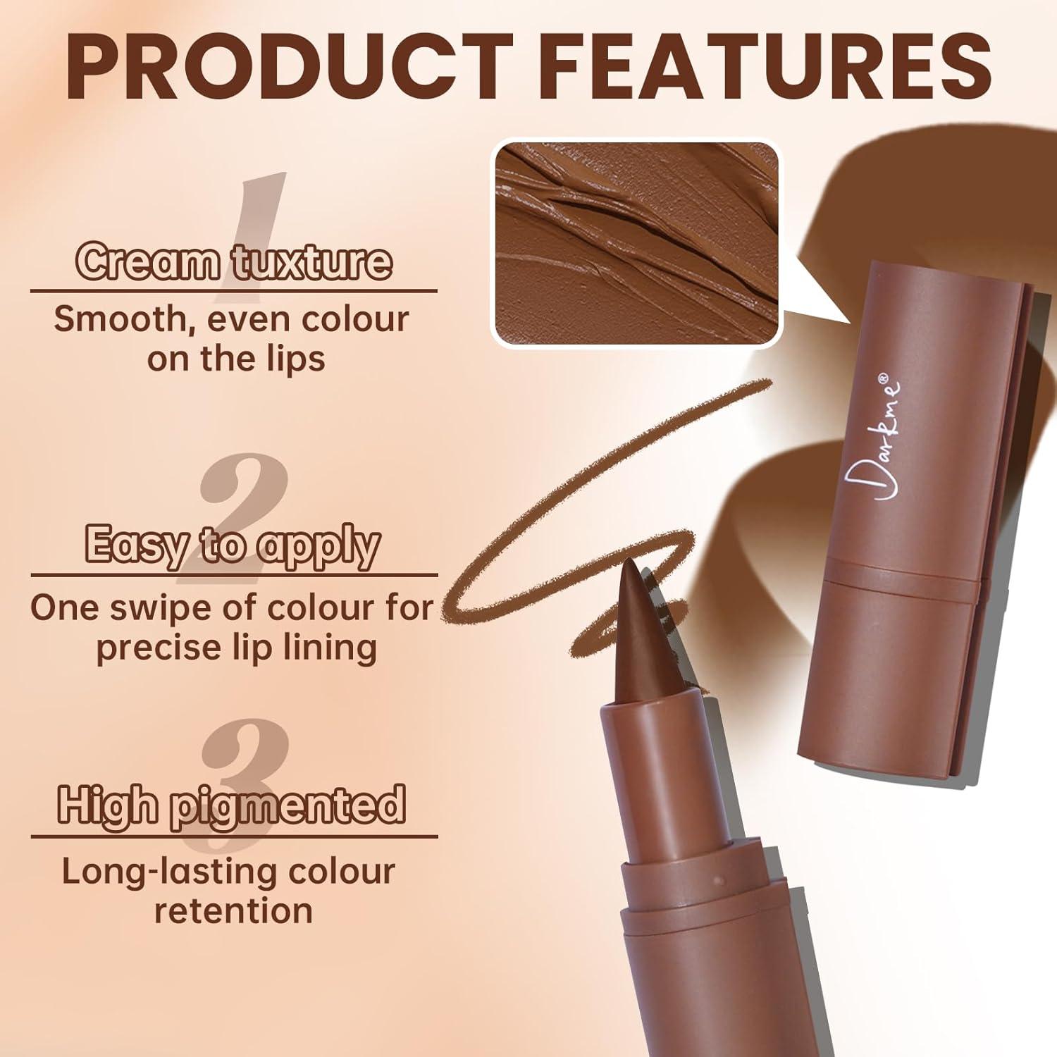 Set de Labios HOSAILY: Lápiz Labial Marrón Claro y Gloss Hidratante