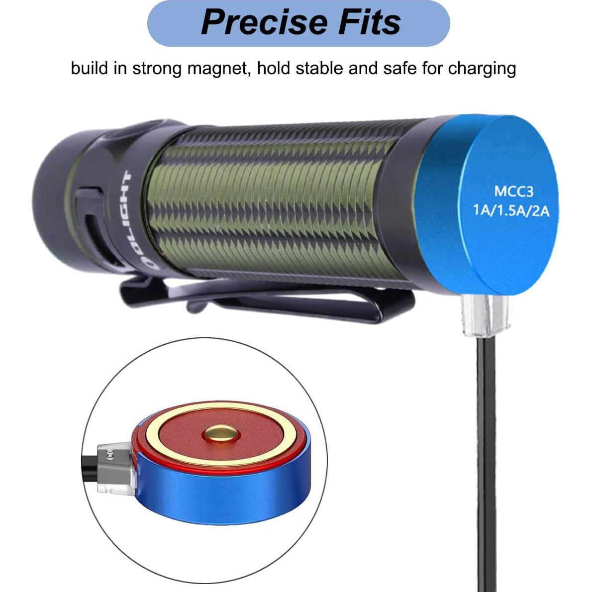 Cargador MCC 3 Olight para Linternas 1m USB de Reemplazo