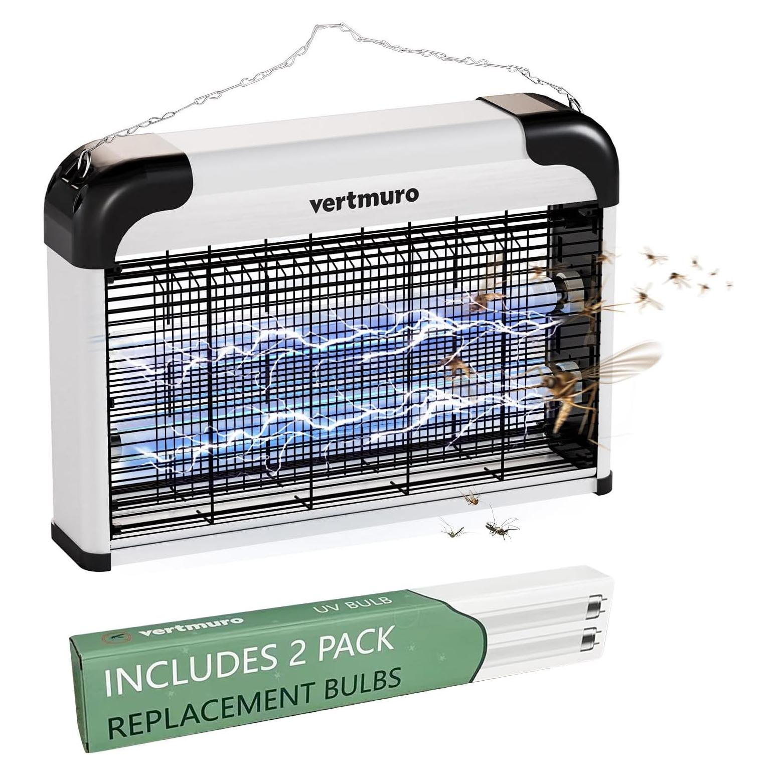 Zapper Eléctrico de Insectos Vertmuro 20W con Luz UV 3000V