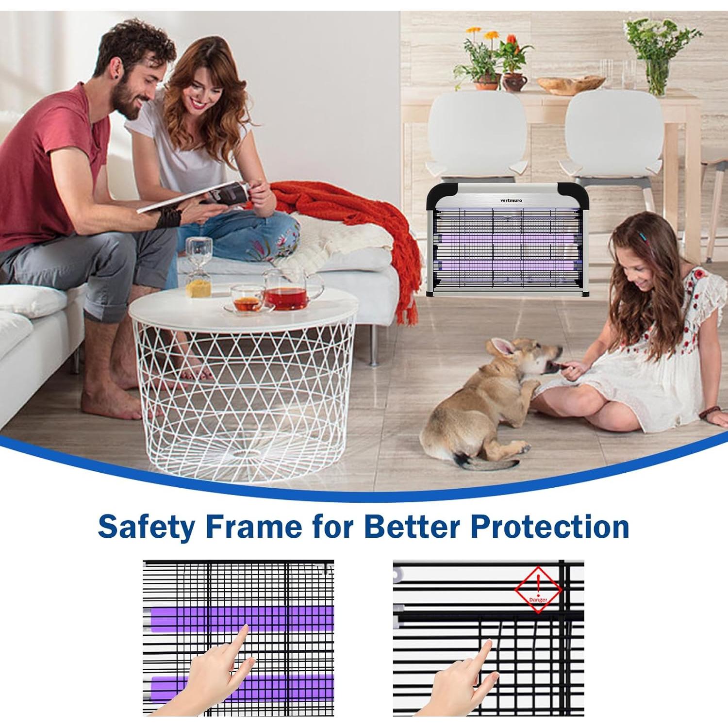 Zapper Eléctrico de Insectos Vertmuro 20W con Luz UV 3000V