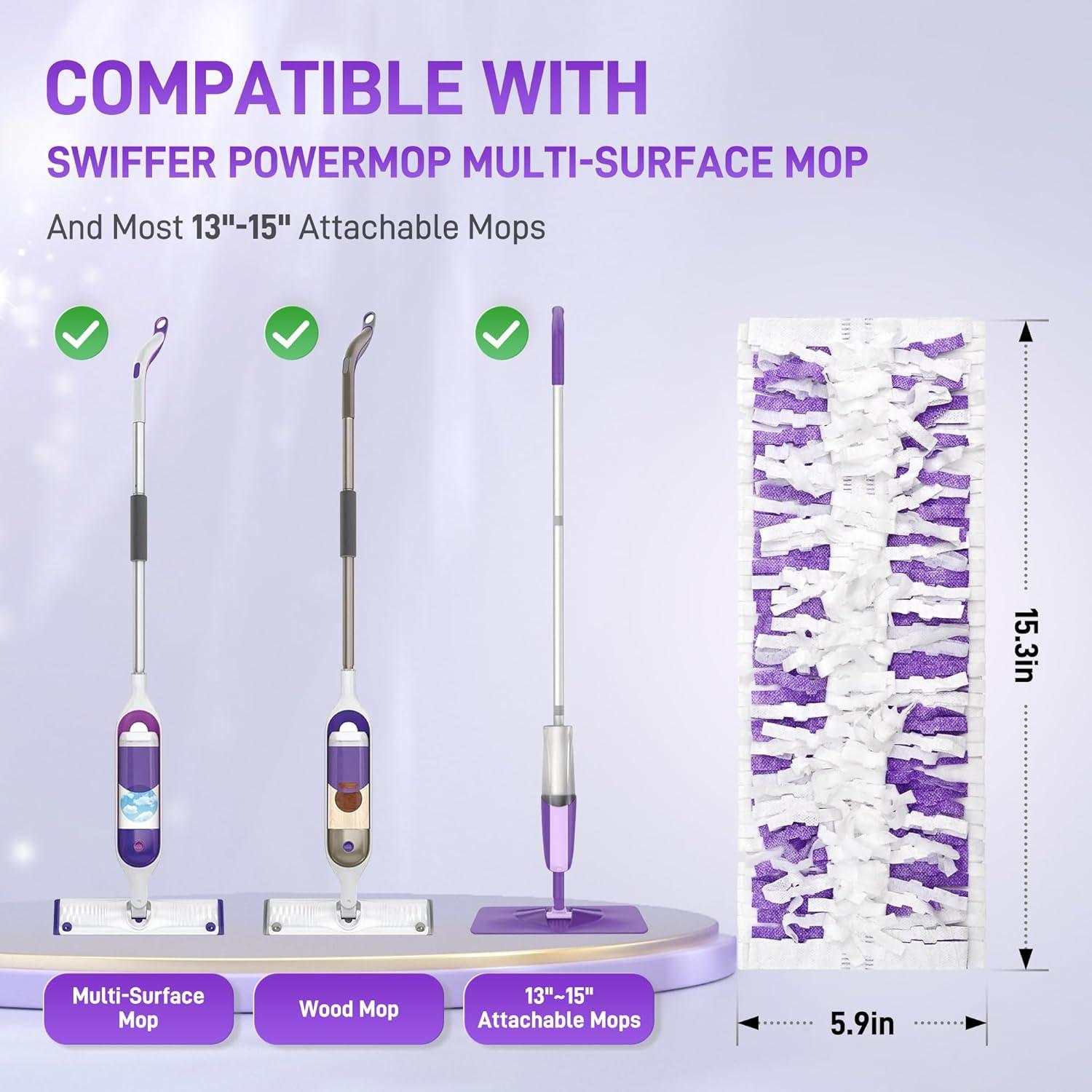 16 Almohadillas Desechables para Mopas Swiffer PowerMop