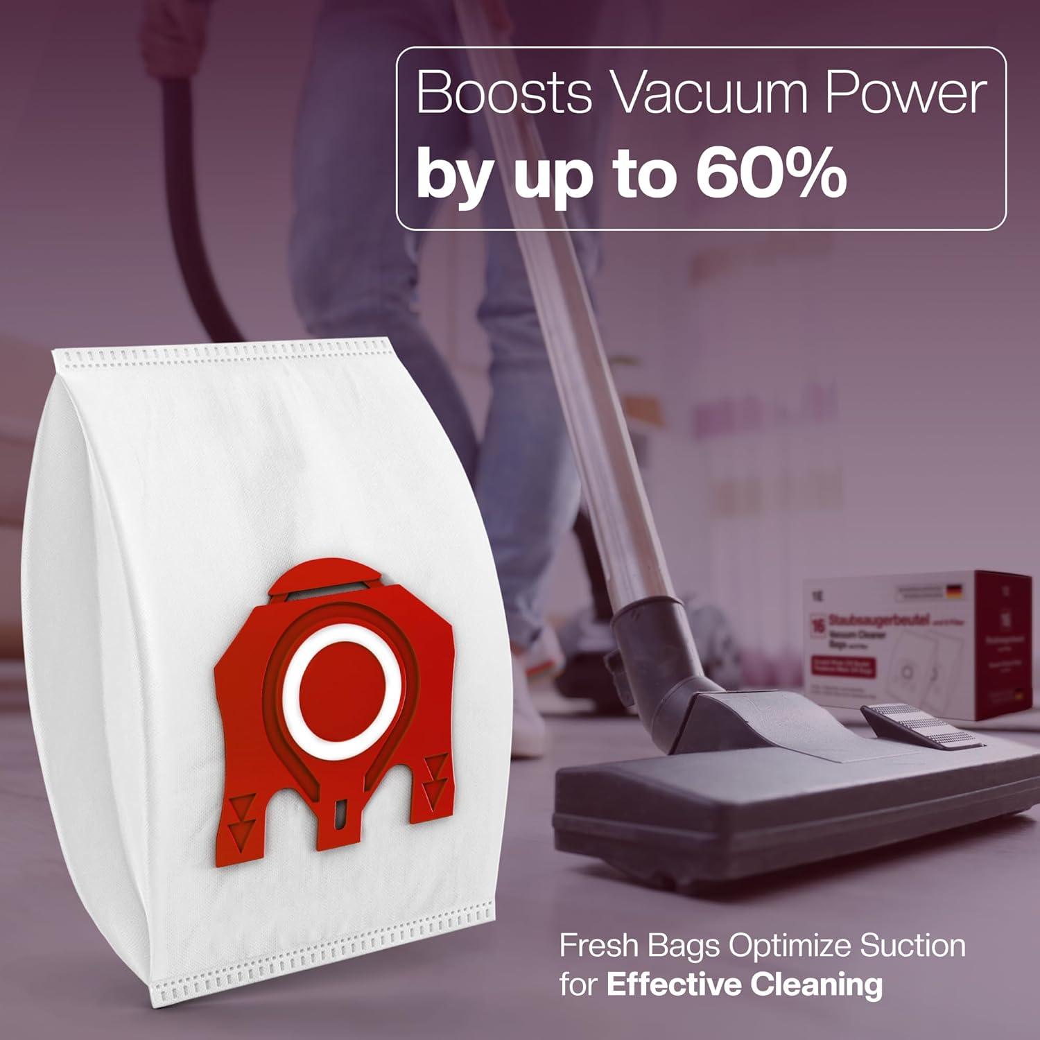 16 Bolsas de Aspiradora FJM 1E + 8 Filtros para Miele