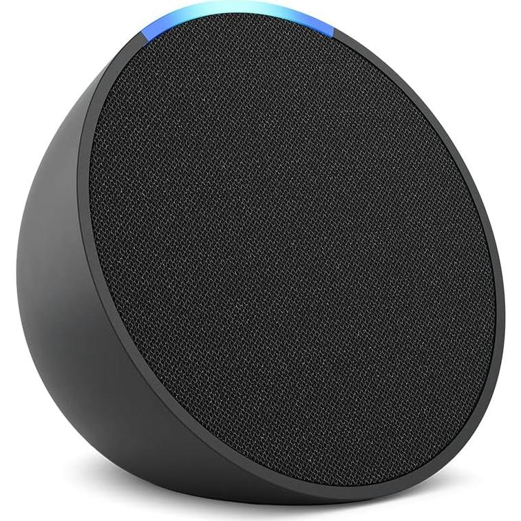 Like-New Amazon Echo Pop (newest model), Our smallest Alexa speaker, Fits in any room, Charcoal