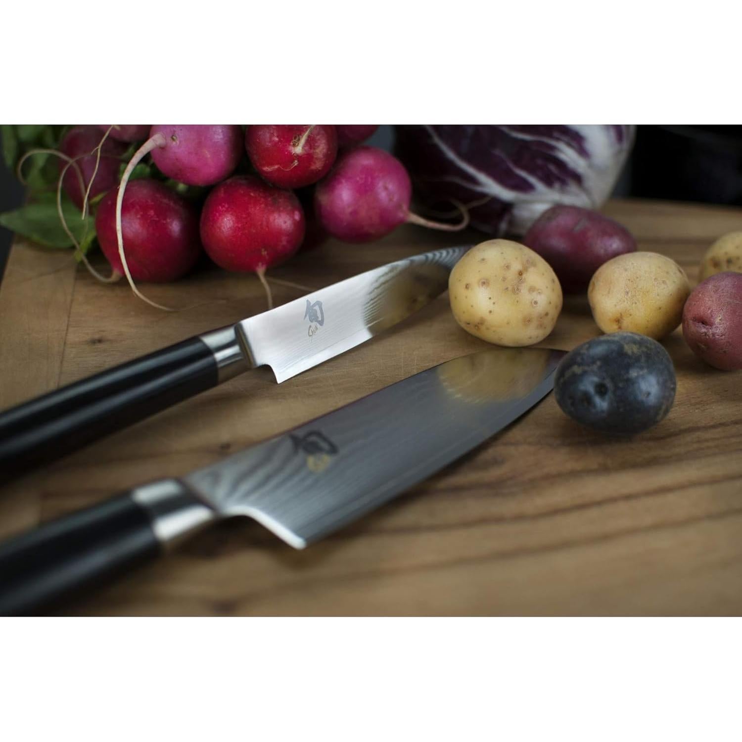Cuchillo Santoku Shun Classic 14 cm Acero Damasco Pakkawood