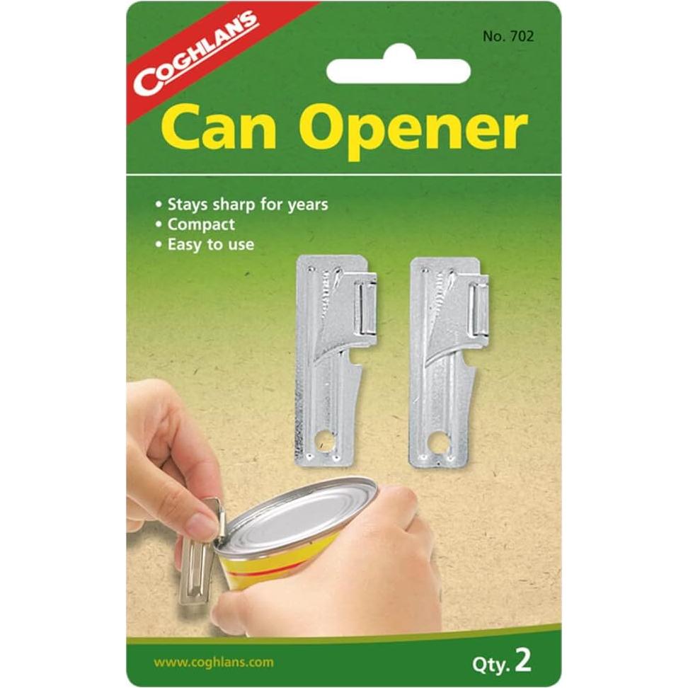 Abrelatas Manual Coghlan's 2-Pack, Acero Niquelado para Camping