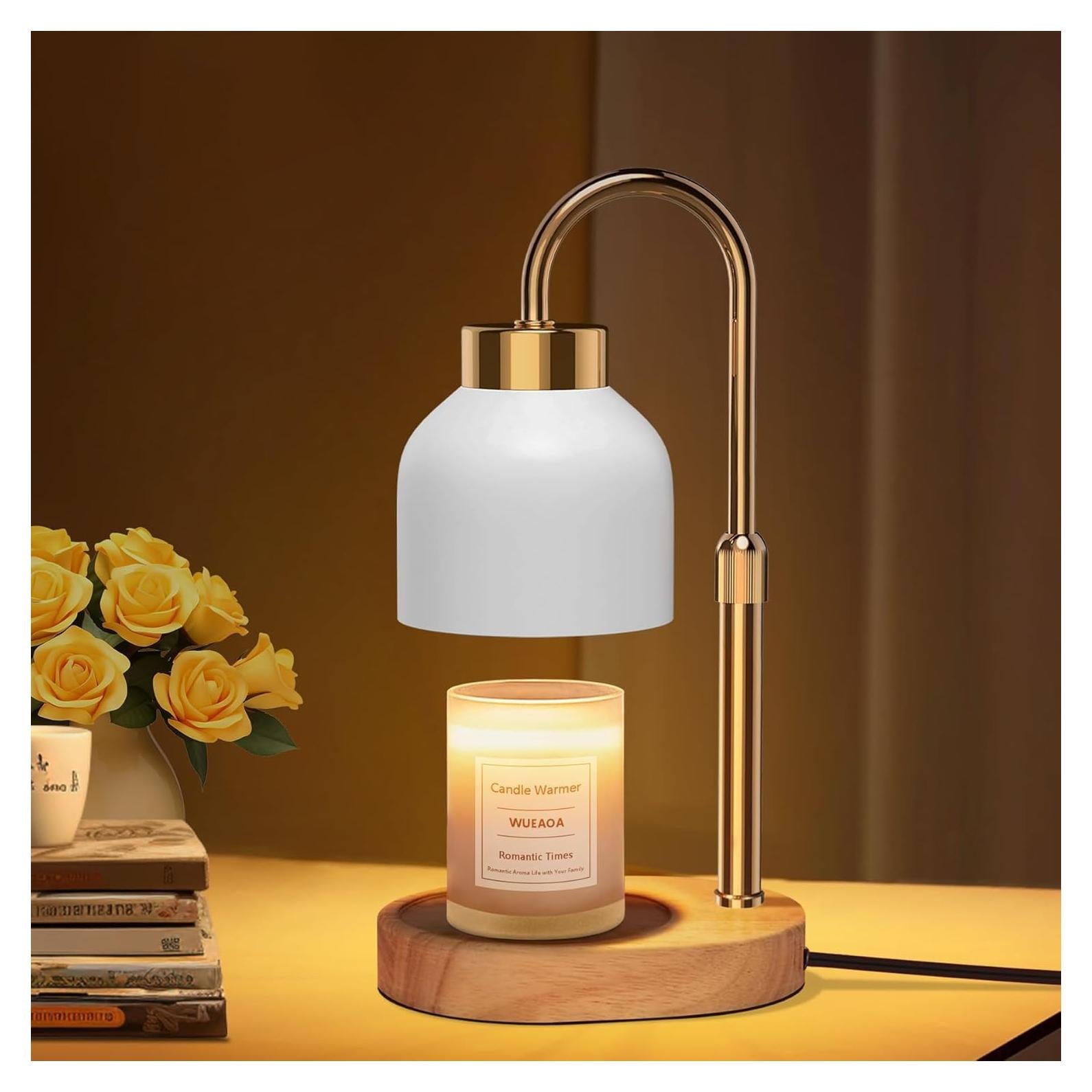 Lámpara Calentadora de Velas WUEAOA con Temporizador y Brillo Ajustable