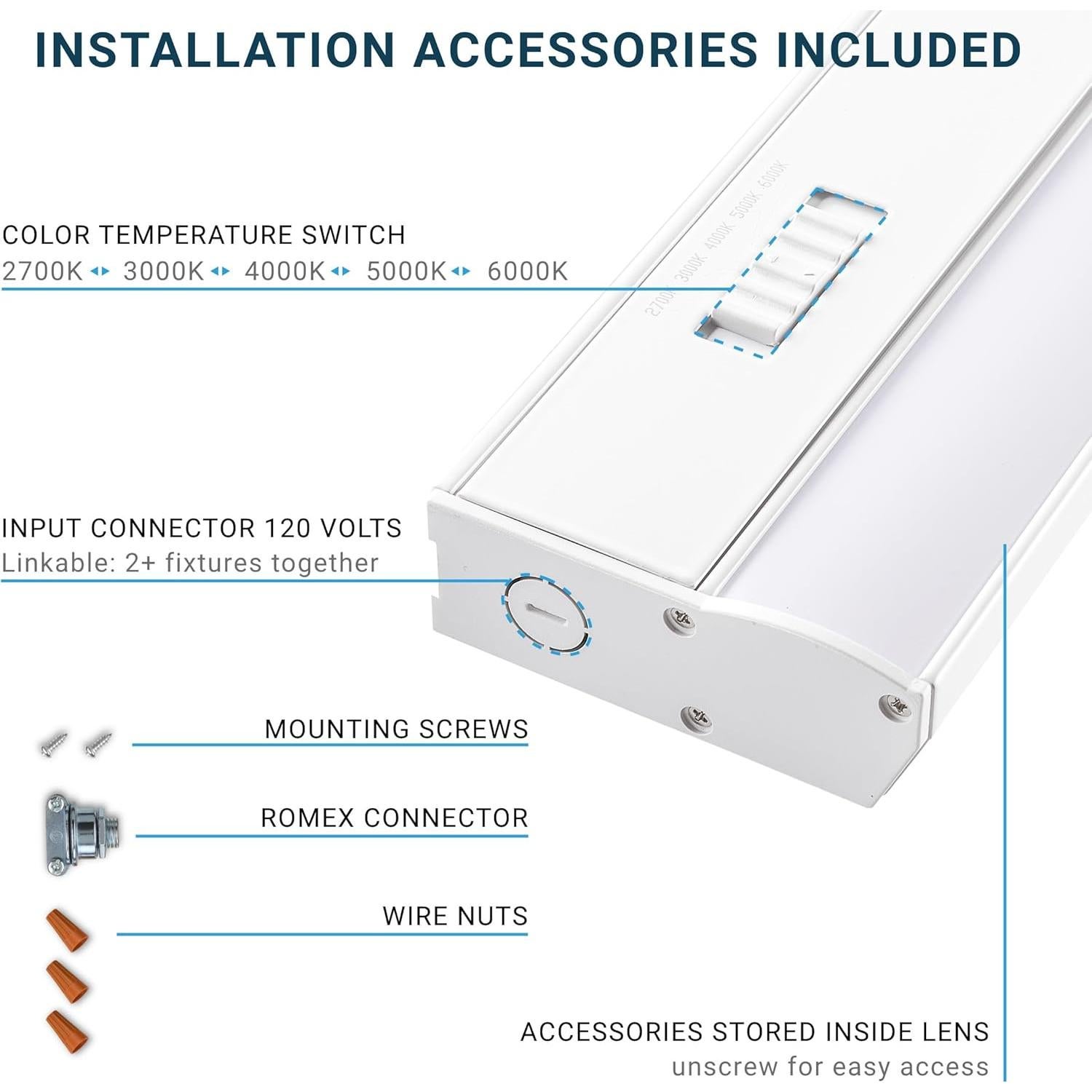 Iluminación LED Parmida Bajo Gabinete 10" Regulable 5CCT