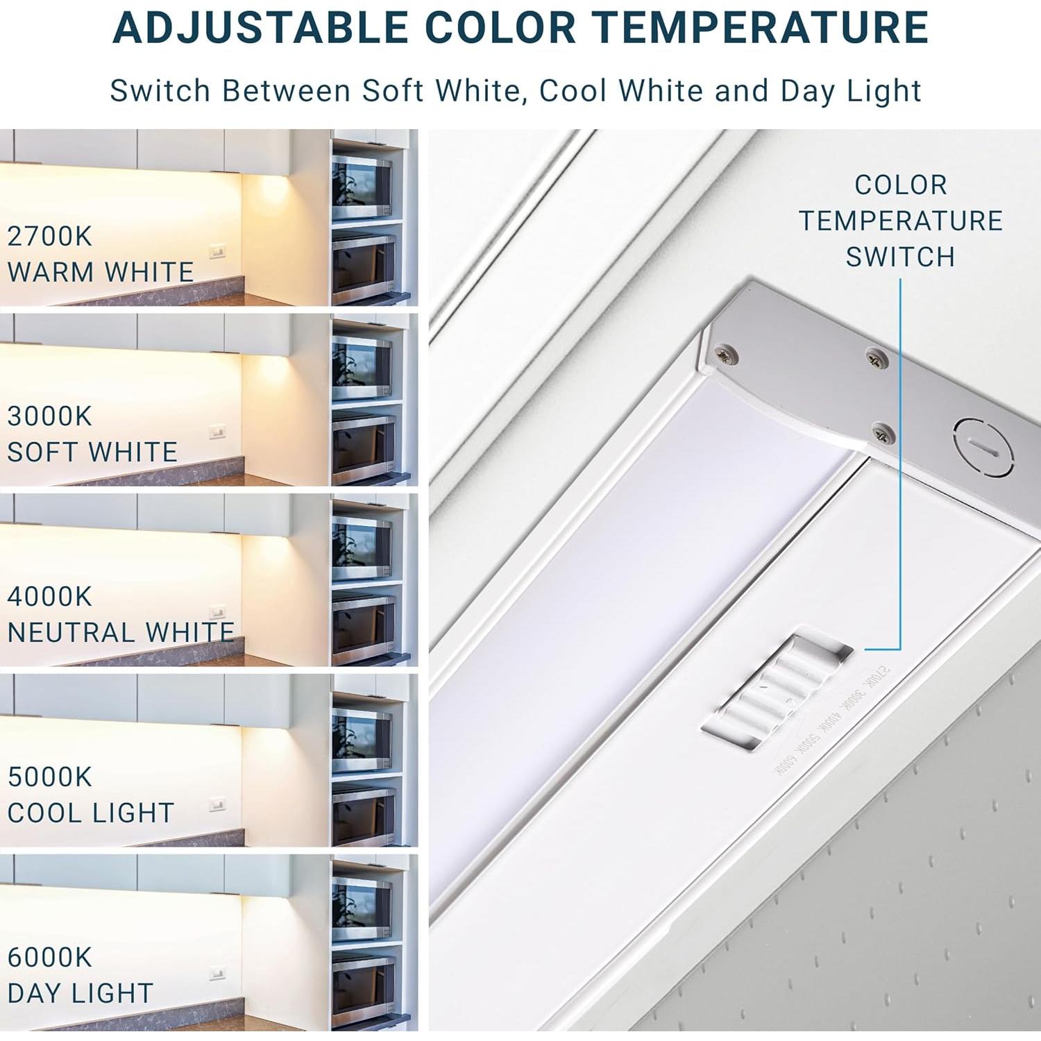 Iluminación LED Parmida Bajo Gabinete 10" Regulable 5CCT