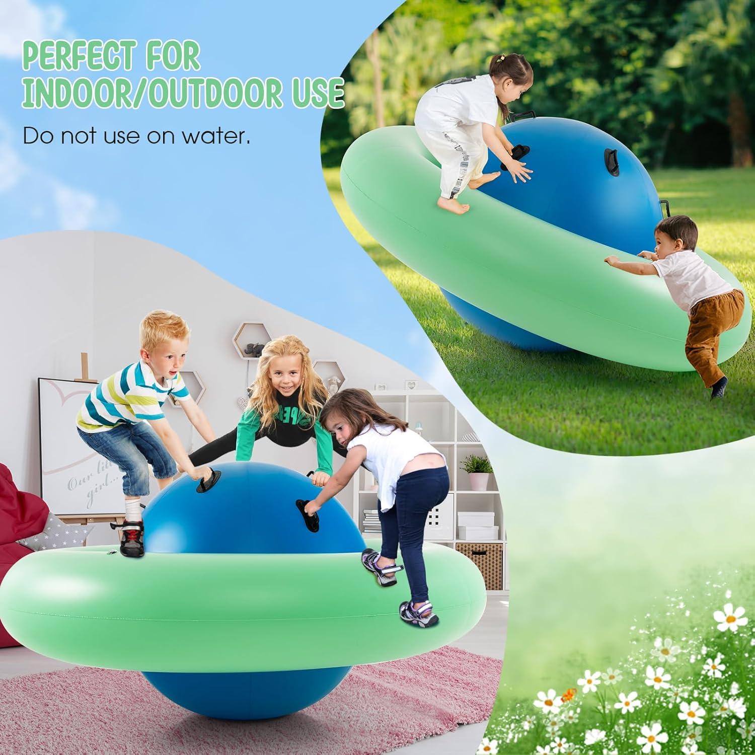 Costzon Rockero Domo Inflable 223 cm para Niños - Juguete de Equilibrio