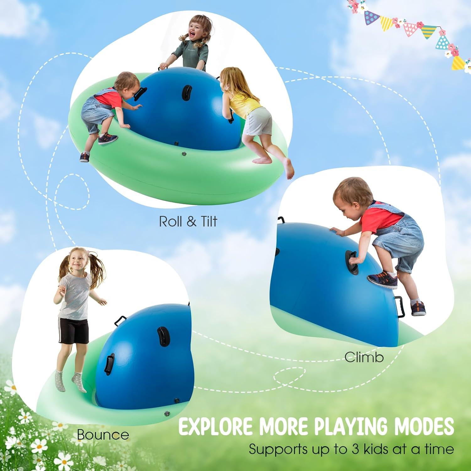 Costzon Rockero Domo Inflable 223 cm para Niños - Juguete de Equilibrio