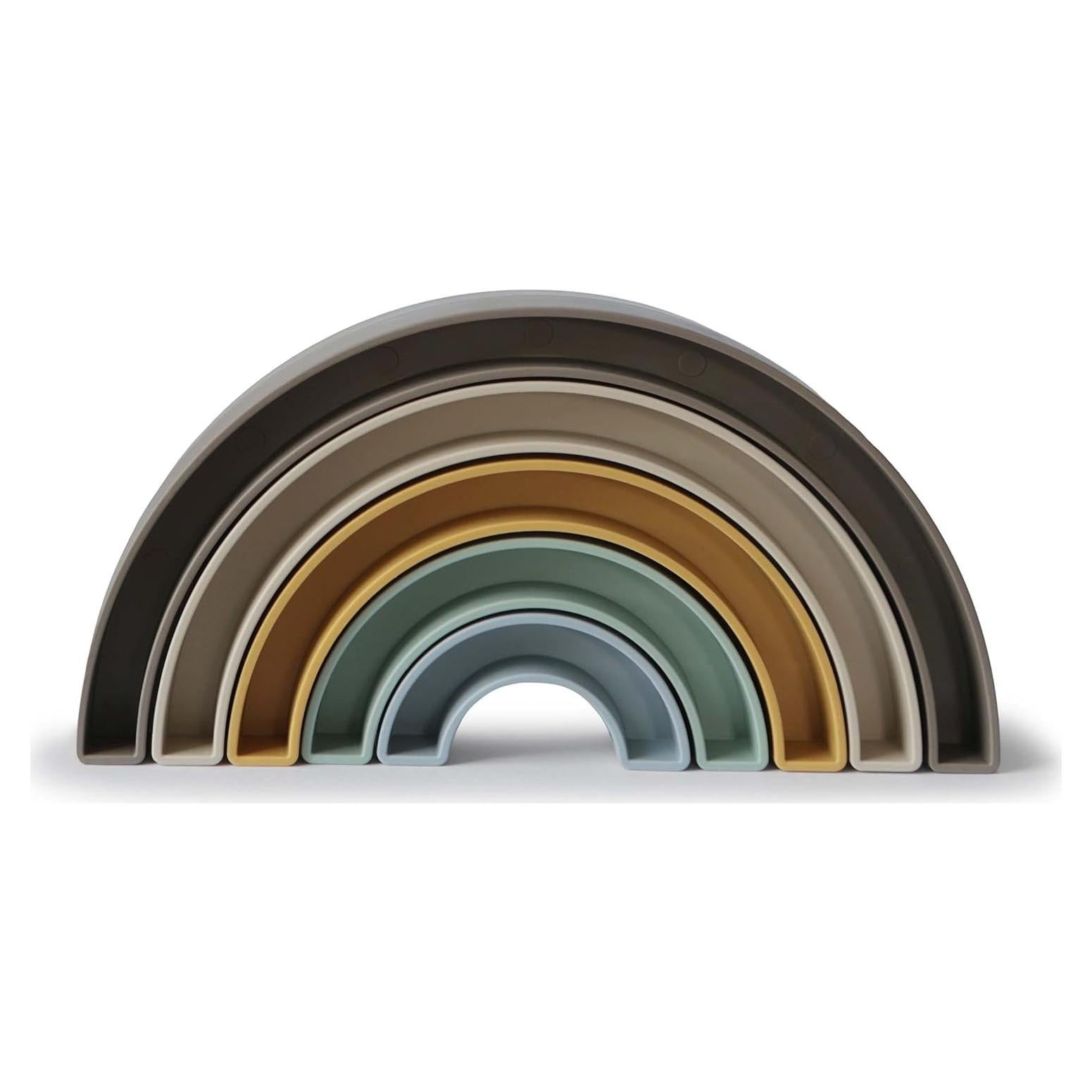 Juguete Apilable Arcoíris Mushie Hillside 16.81x2.99x8.89 cm