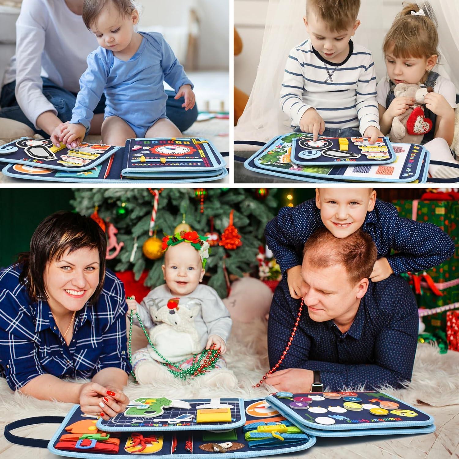 Libro Ocupado Montessori Dinosaurio 1-3 Años Actividades