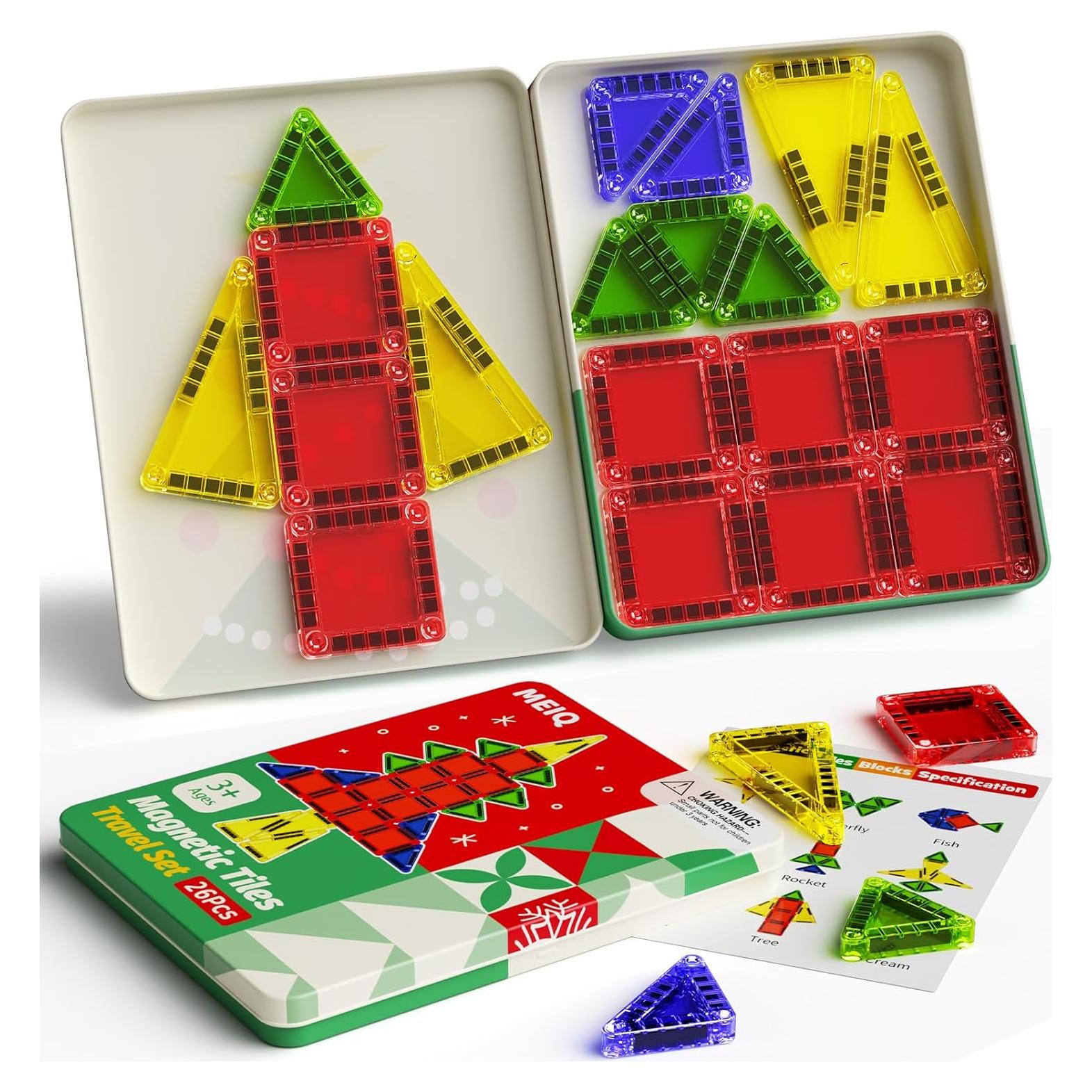 Juego de Azulejos Magnéticos Mini MEIQ 26 Piezas Viaje