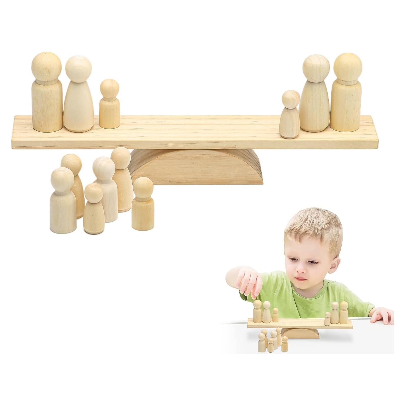 Juguetes de Madera Promise Babe Juego de Equilibrio 12 Muñecos