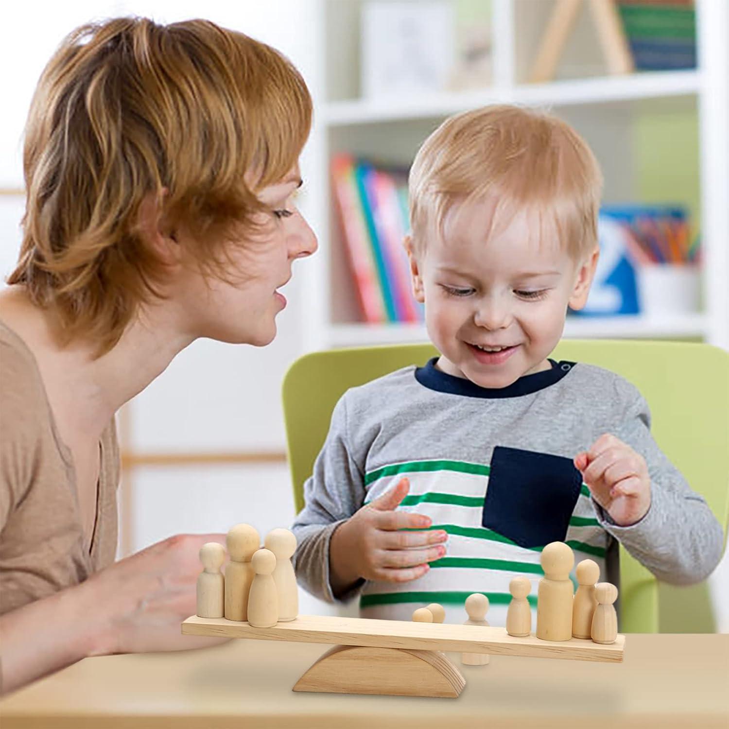 Juguetes de Madera Promise Babe Juego de Equilibrio 12 Muñecos