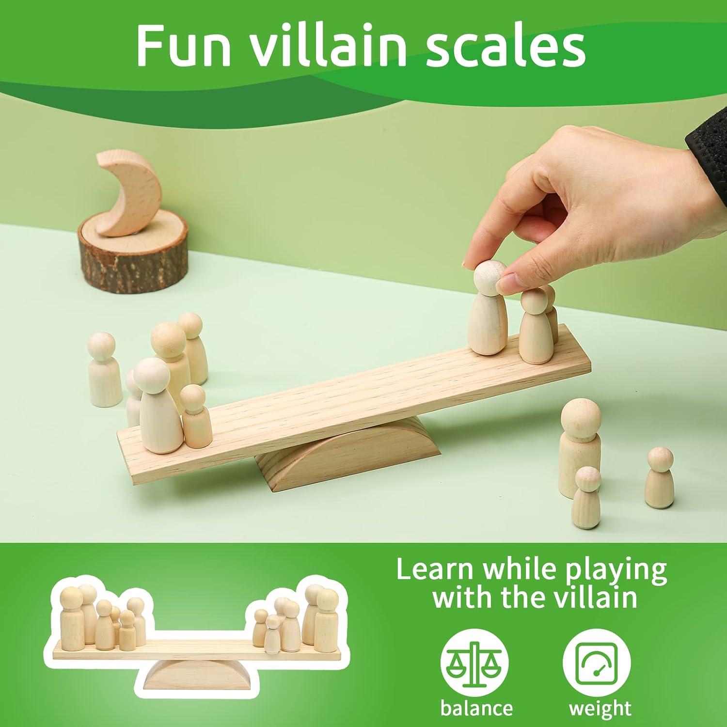 Juguetes de Madera Promise Babe Juego de Equilibrio 12 Muñecos