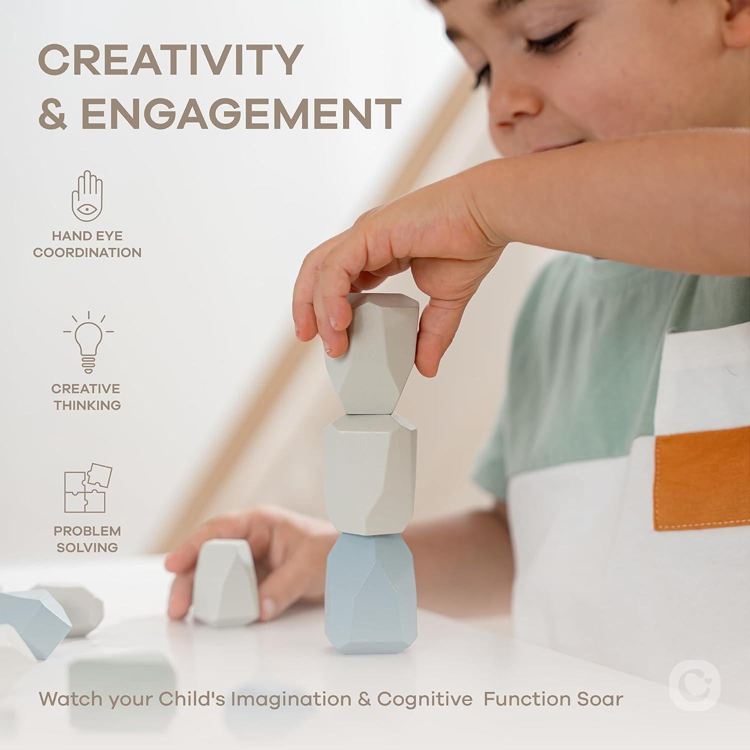 Bloques de Apilamiento Comfy Cubs 36 Piezas 36M+ Madera