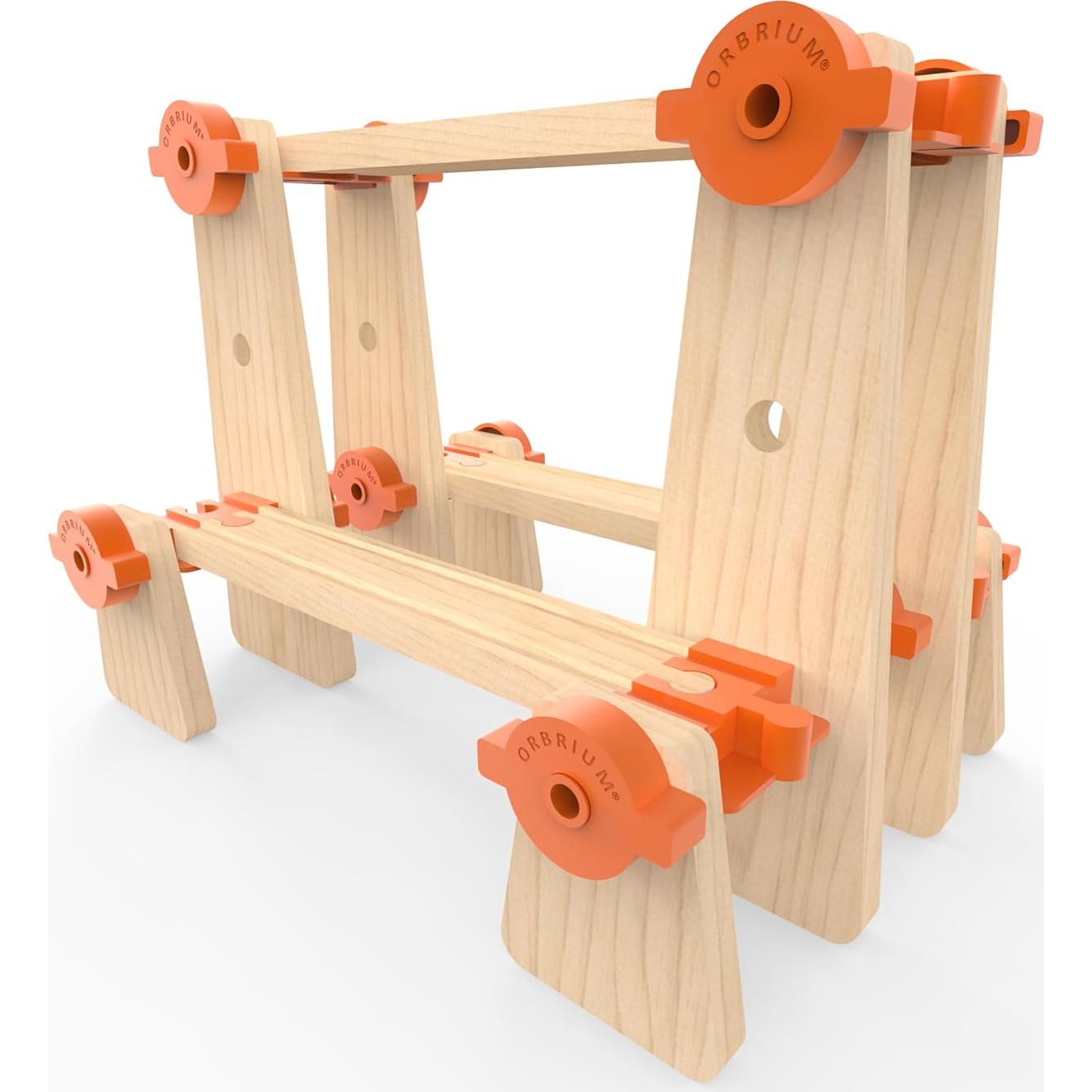 Set de Vías de Tren de Madera ORBRIUM 90 Pcs Construye y Juega