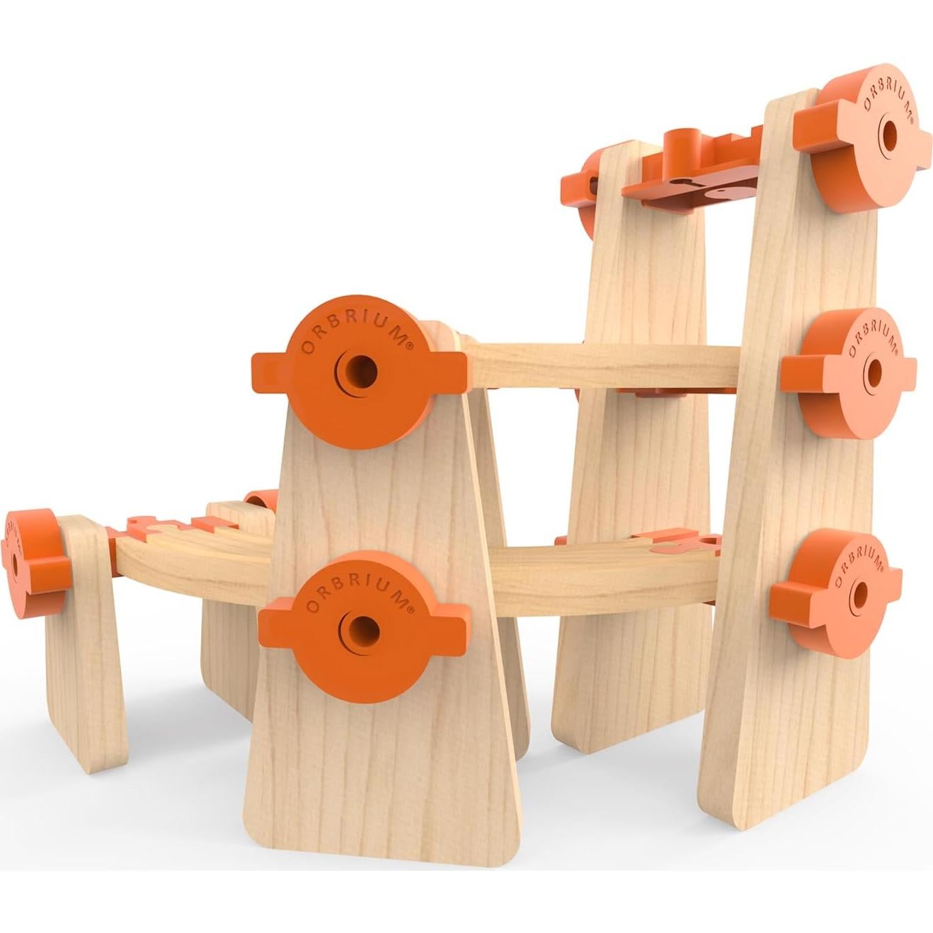 Set de Vías de Tren de Madera ORBRIUM 90 Pcs Construye y Juega