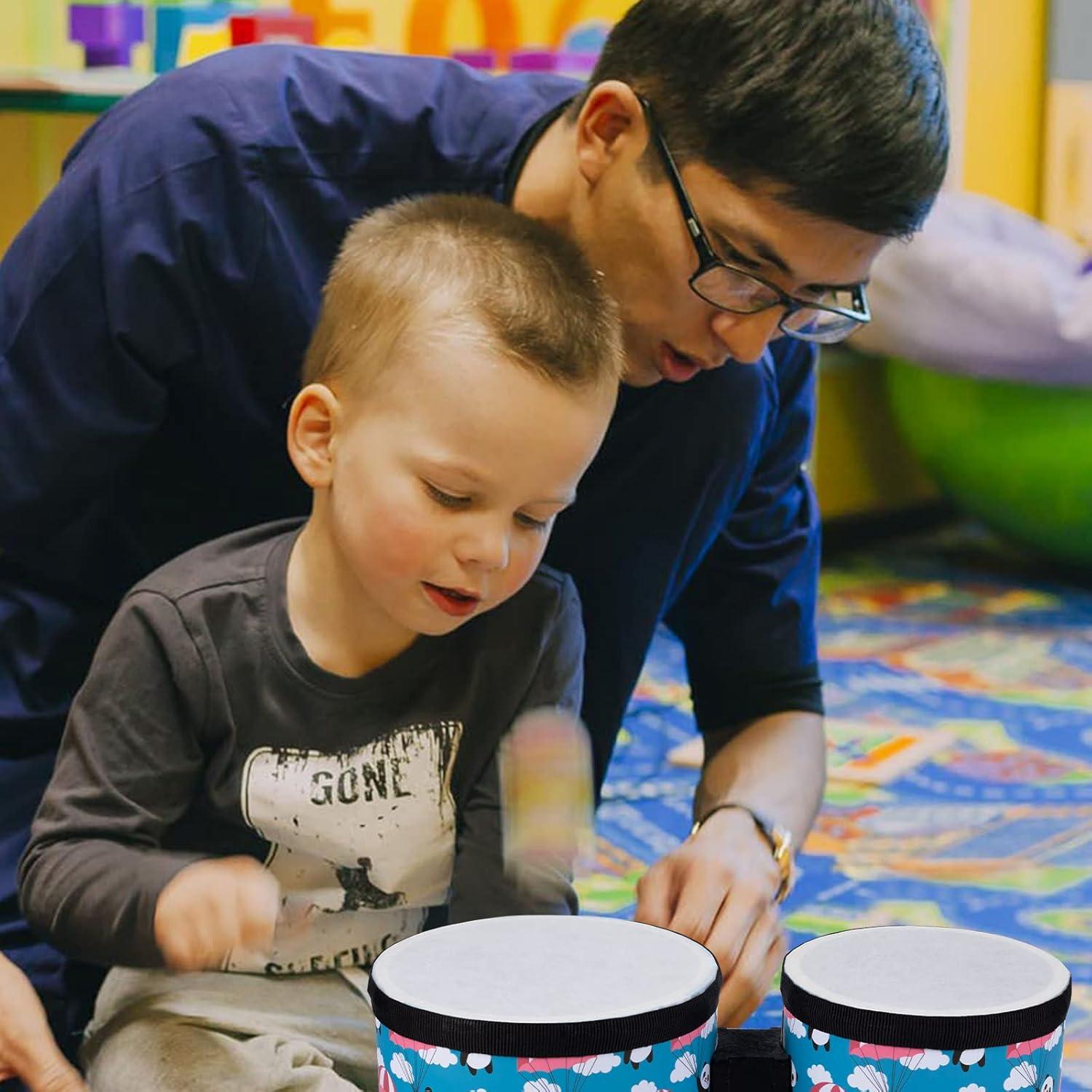 Conjunto de Tambores Bongo para Niños Azul 12.7-15.2 cm