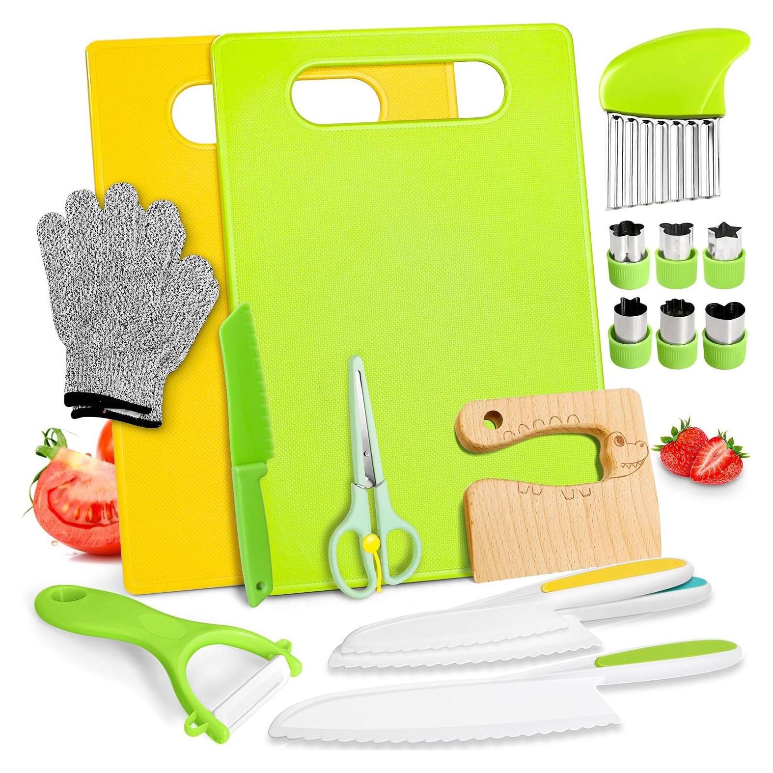 Juego de 18 Piezas de Cuchillos para Niños iAOVUEBY