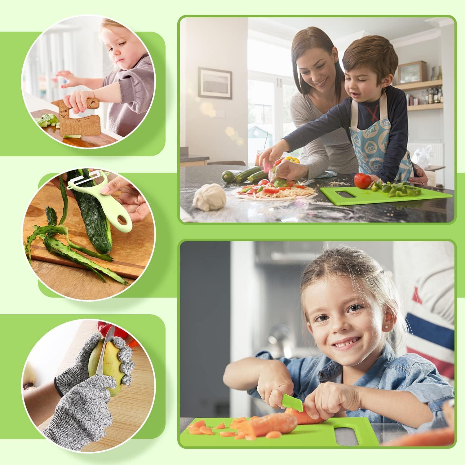 Juego de 18 Piezas de Cuchillos para Niños iAOVUEBY