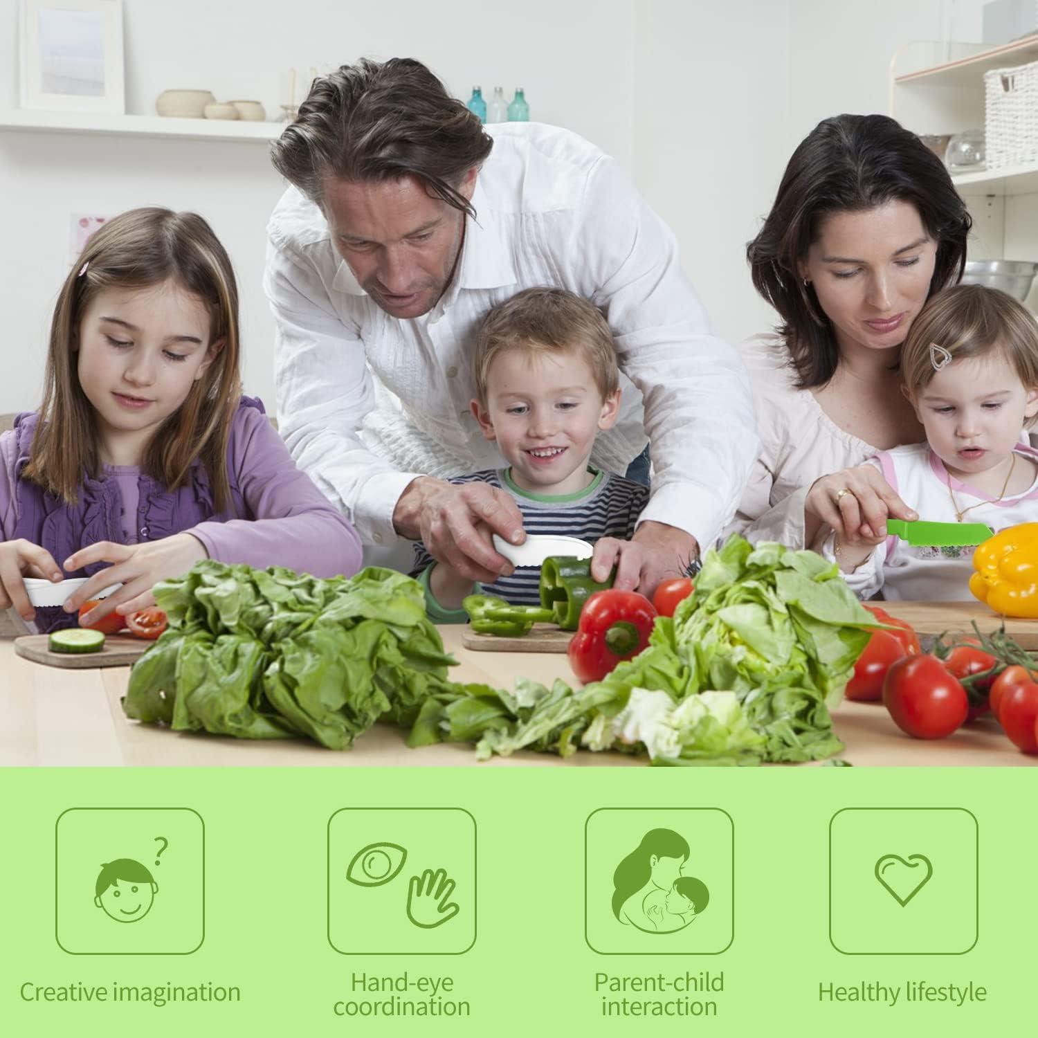 Juego de 18 Piezas de Cuchillos para Niños iAOVUEBY