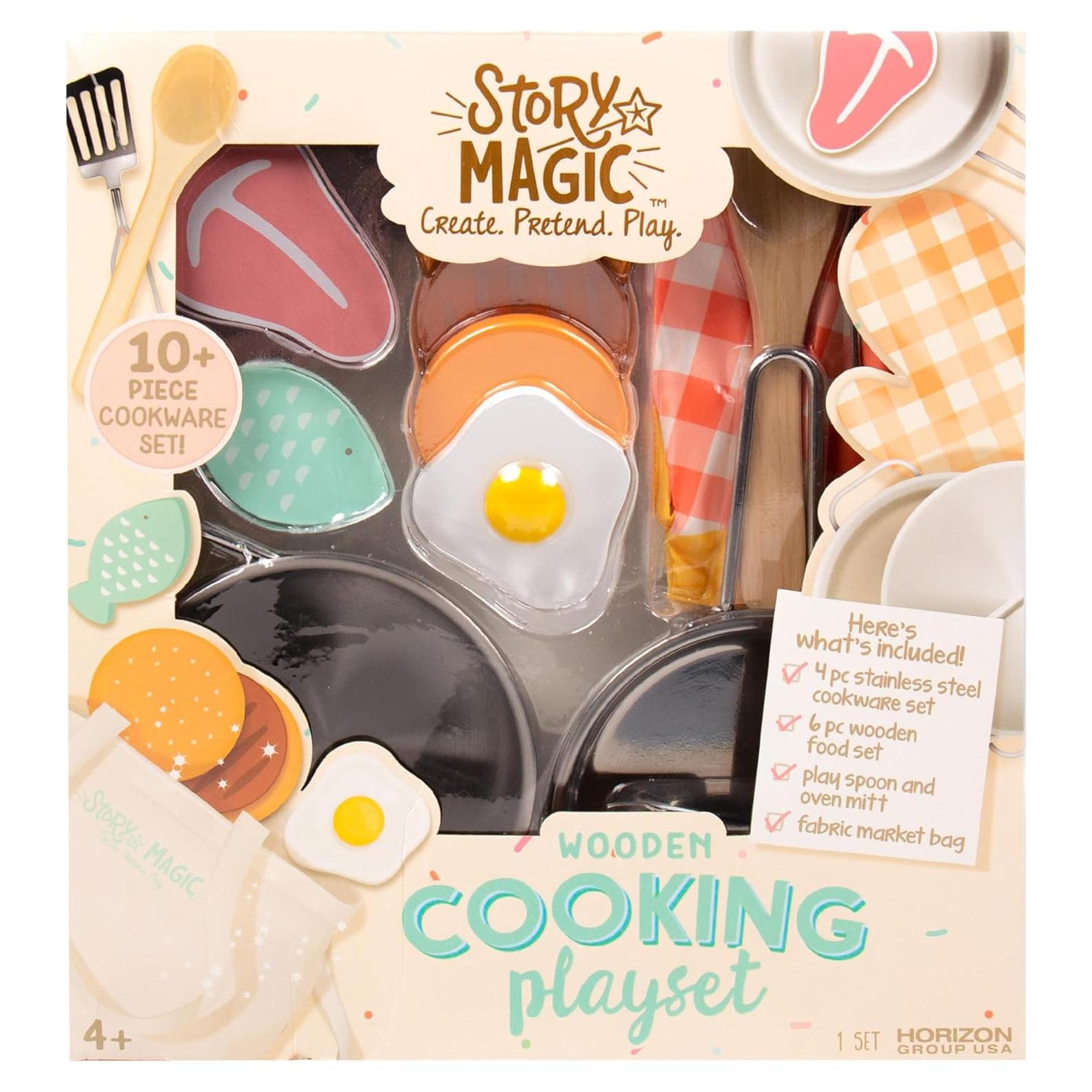 Juego de Cocina de Madera Story Magic 13 Piezas para Niños 4+
