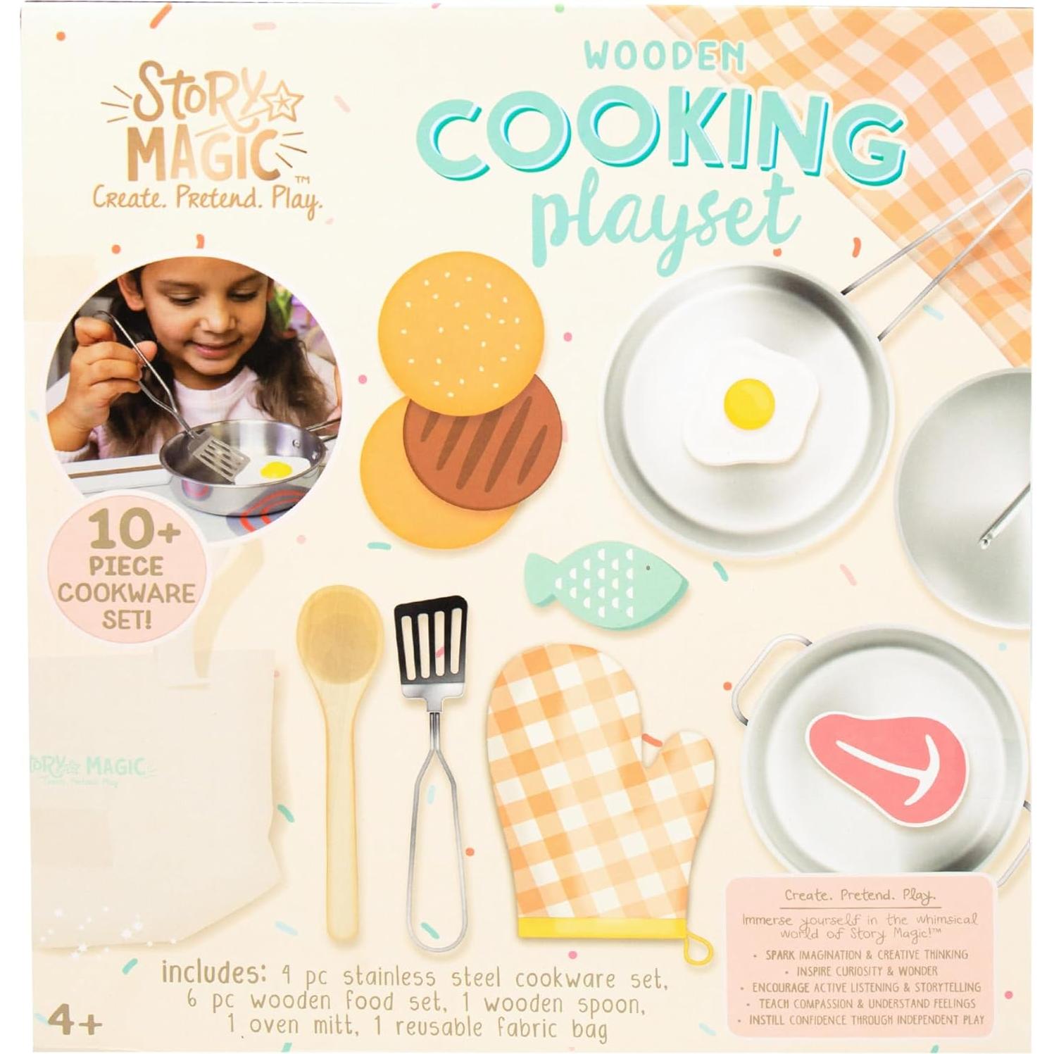 Juego de Cocina de Madera Story Magic 13 Piezas para Niños 4+