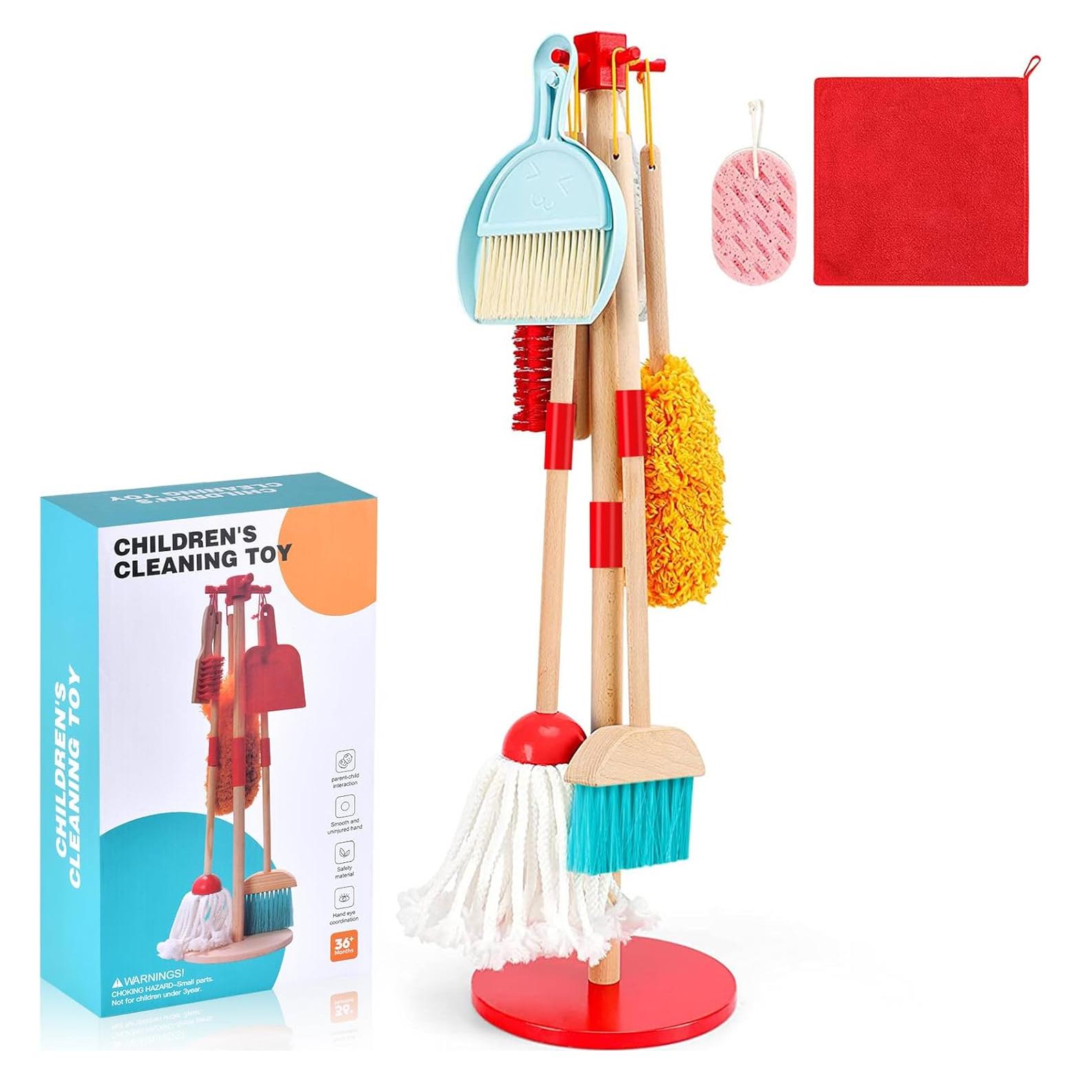 Set de Limpieza de Madera para Niños WHOHOLL 9 Piezas