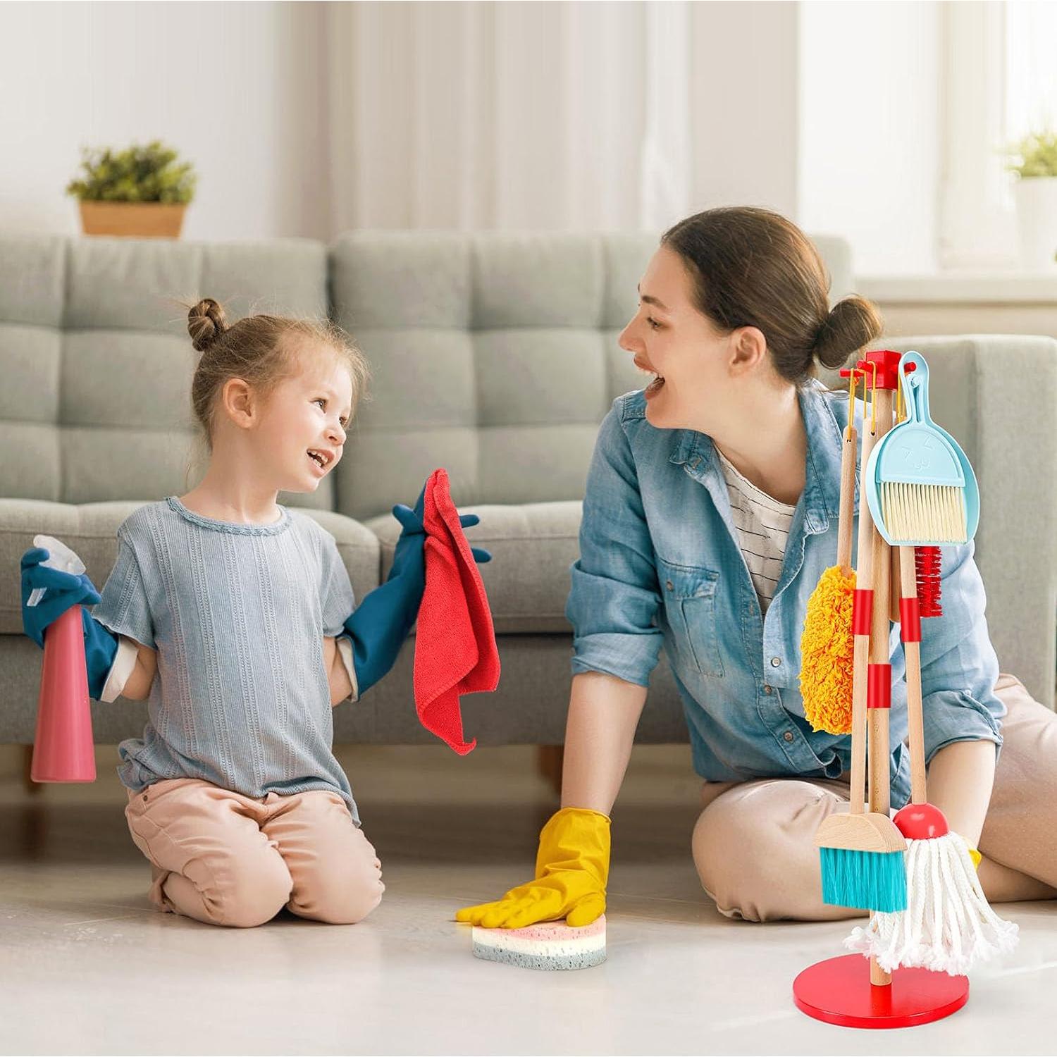 Set de Limpieza de Madera para Niños WHOHOLL 9 Piezas