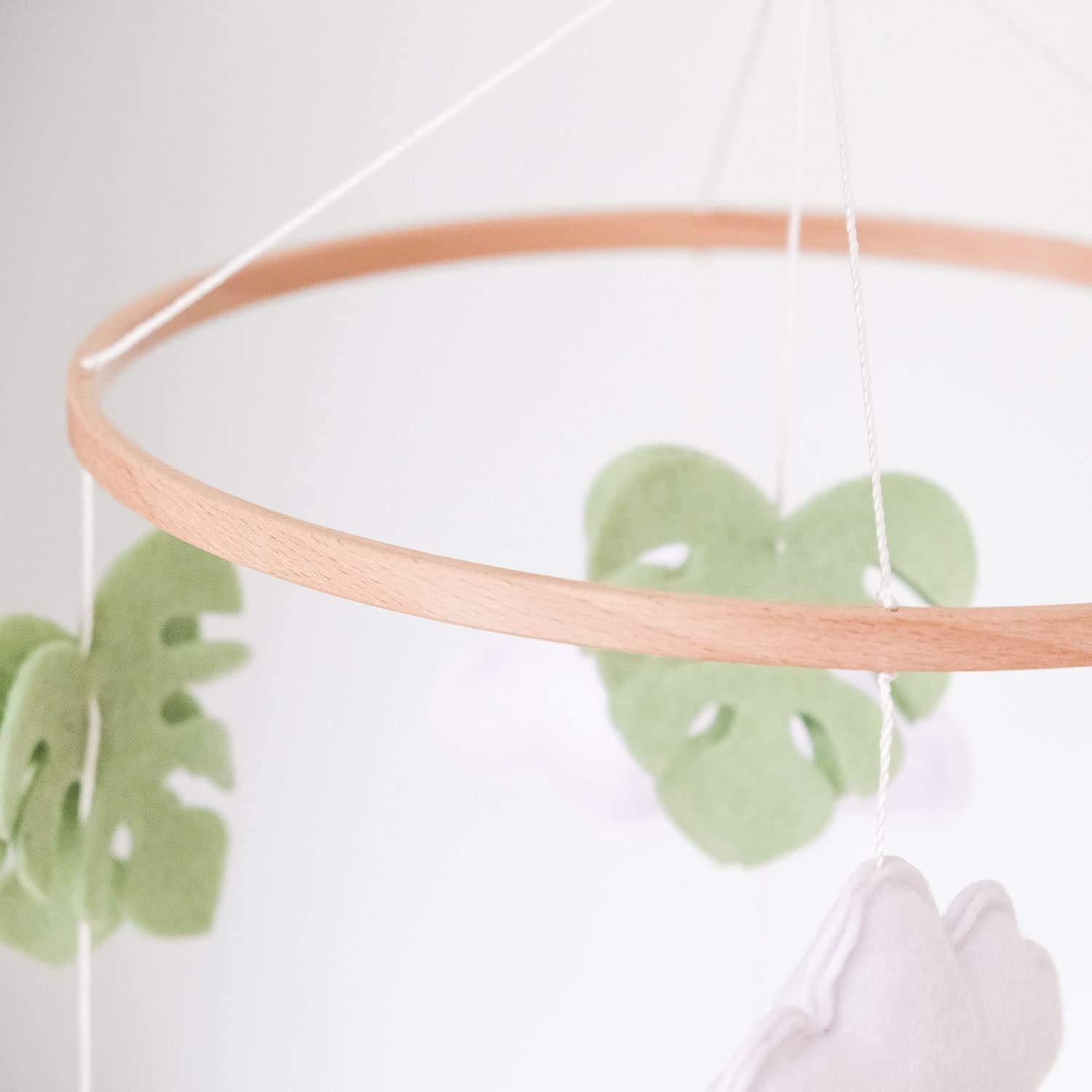 Móvil de Cuna Dinosaurios Vlokup - Fieltro Suave, 25.6x25.1cm