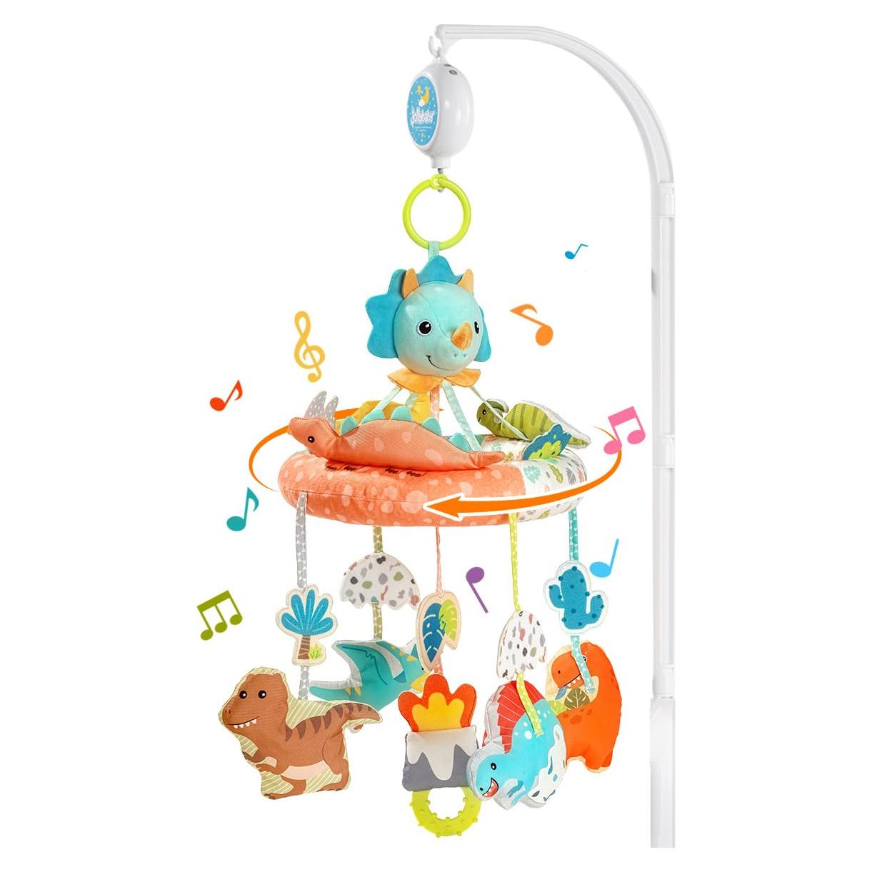 Móvil Musical Jollybaby para Cuna con Dinosaurio y Caja de Música