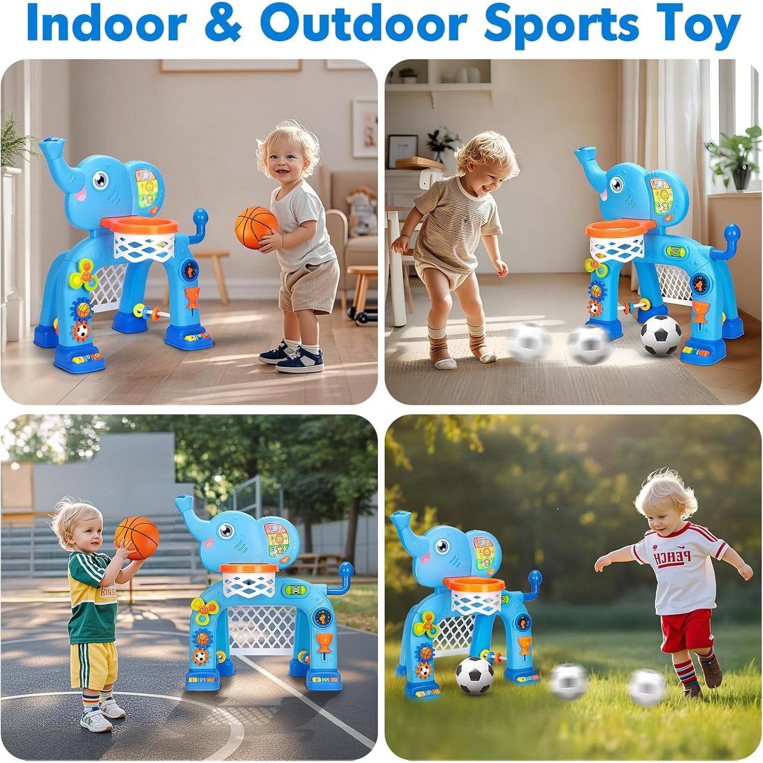 Aro de Baloncesto y Meta de Fútbol Gmaophy para Niños 1-3 Años