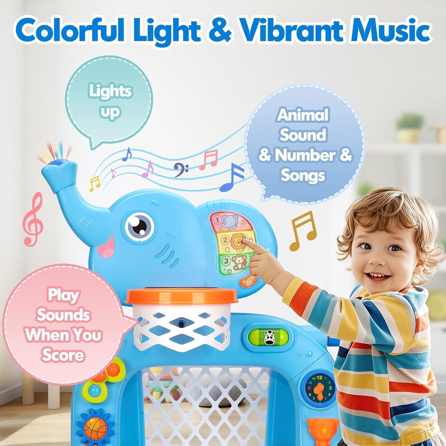 Aro de Baloncesto y Meta de Fútbol Gmaophy para Niños 1-3 Años